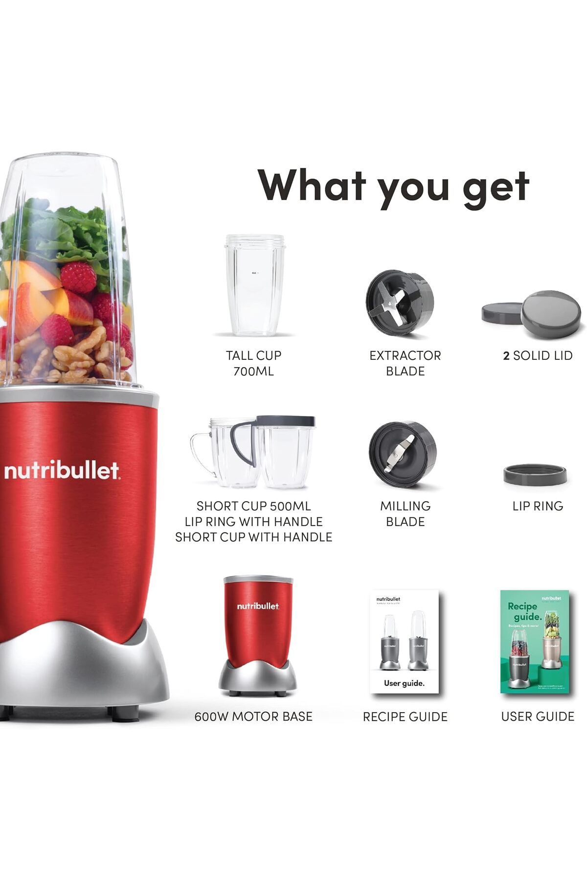 Nutribullet-600W Blender Mixer System - Smoothie Machine With Extractor, Easy Cleaning 7