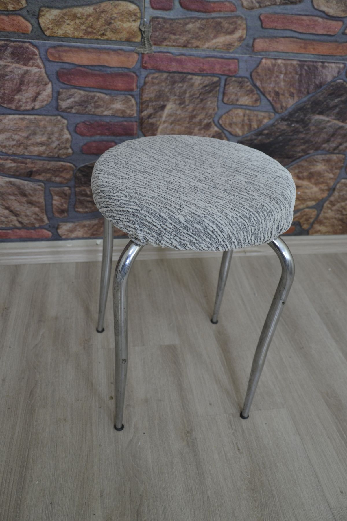 kılıfteks-4 Pieces of Jacquard Thick Fabric Stool Cover 4