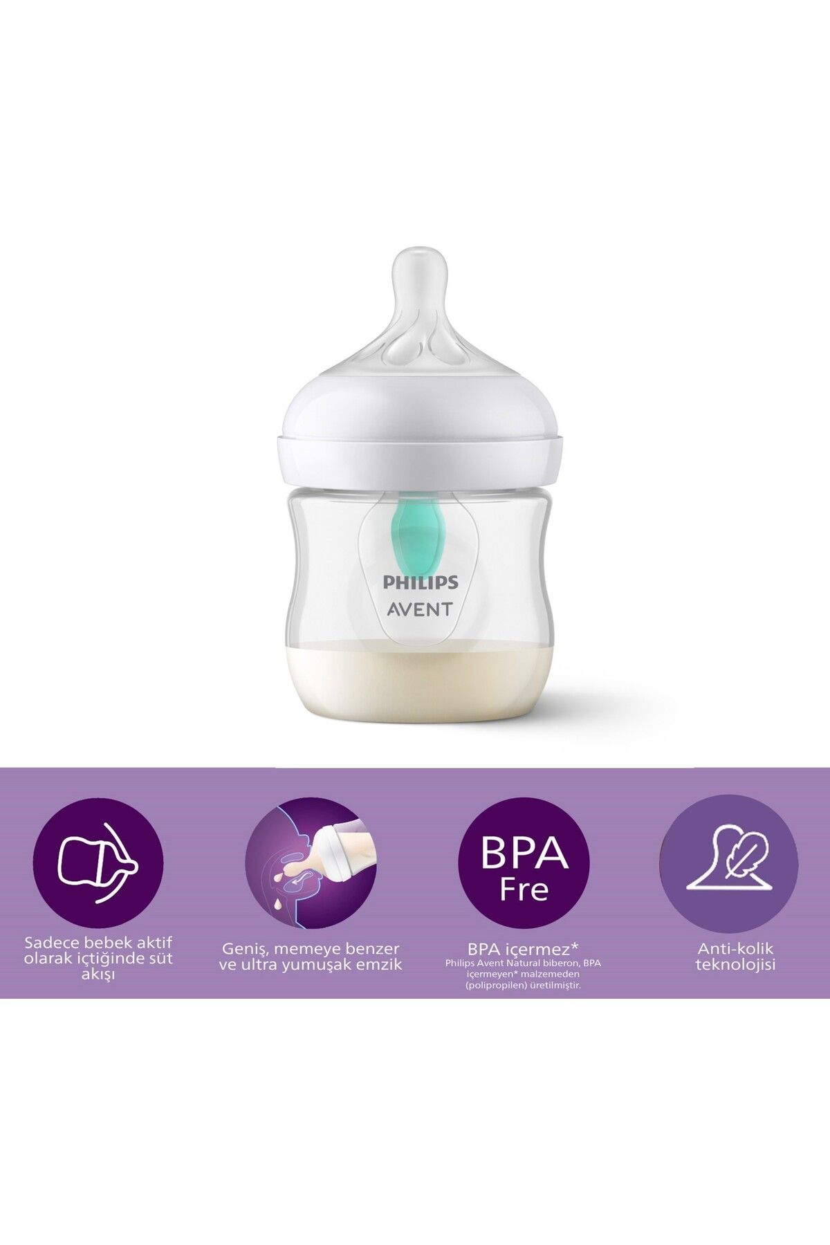 Up Shop Natural Response Anti-Colic PP Biberon 125 ml +0 ay