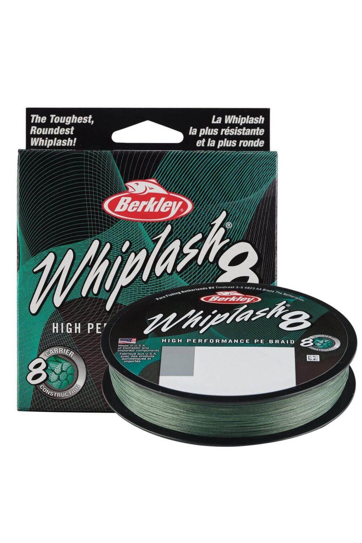 BERKLEY Whiplash 8 Braid 0.28 mm 270m Yeşil İp Misina 47.1kg Çeker