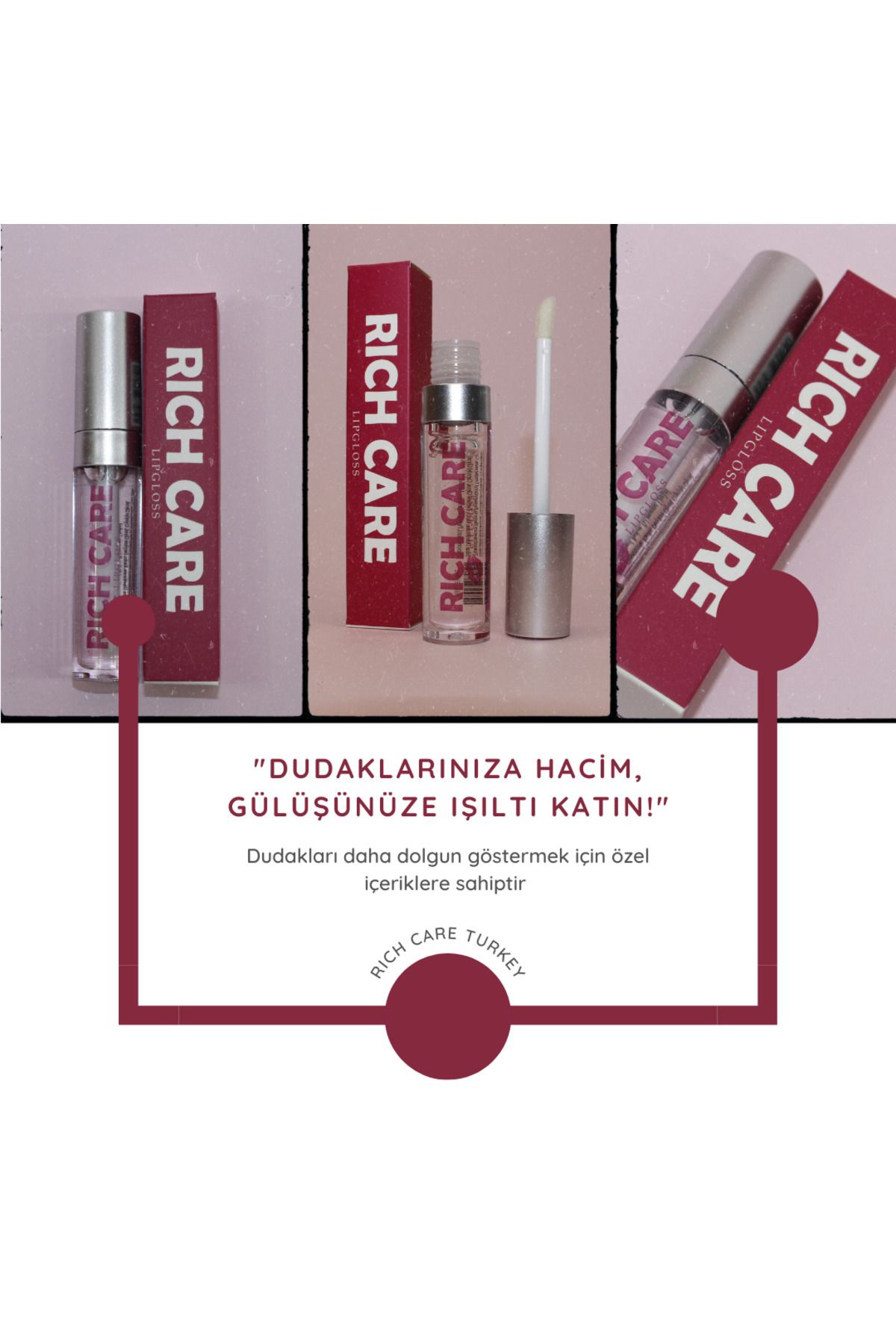 RİCH CARE Lip Gloss Dolgunlaştırıcı Ve Şeffaf Parlatıcı-8