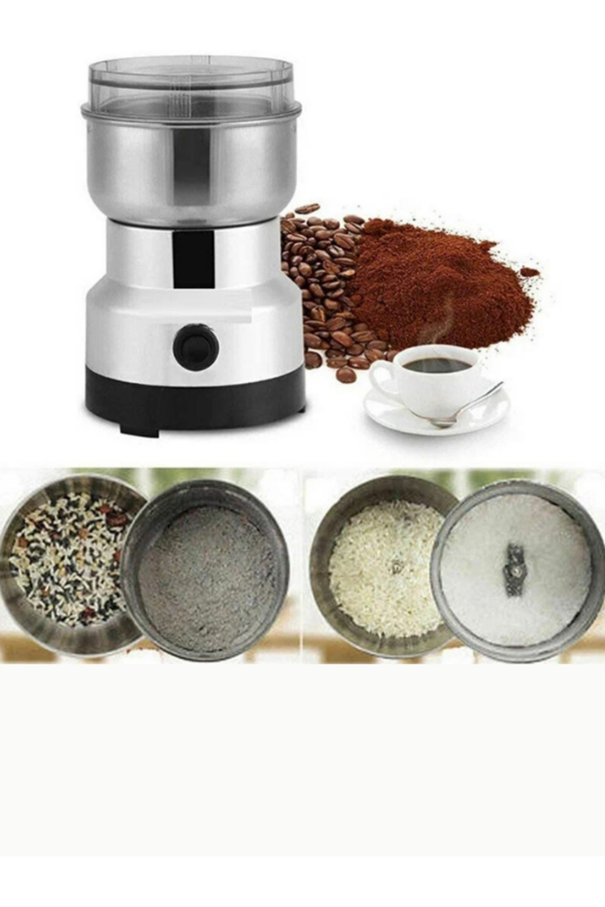 CREACTOR Kahve Baharat ve Mama Hazırlama Elektrikli Çelik Paslanmaz Öğütücü fotoğrafı 2 (önizleme)