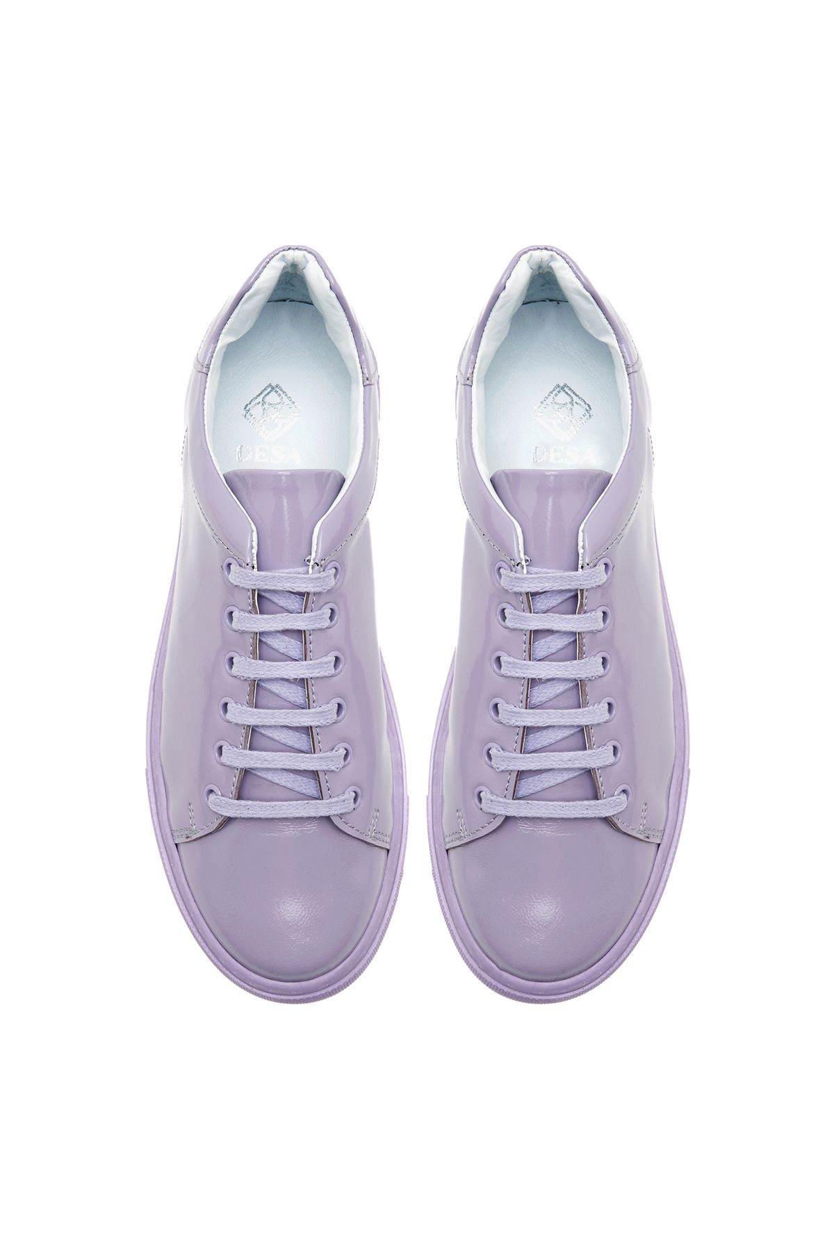 Desa-Pantofi sport pentru femei Joy Lilac din piele lacuita 4