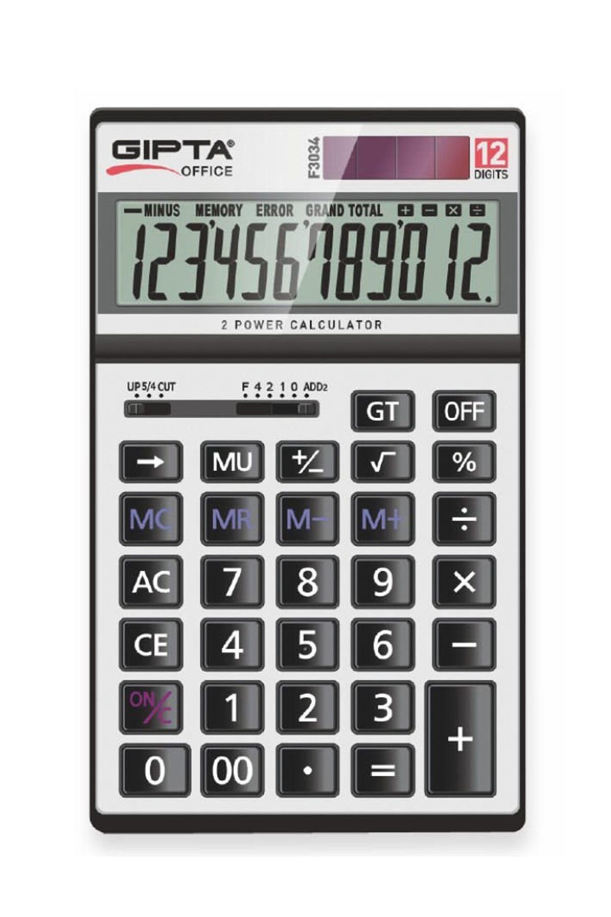 Easy Tedarik Gıpta F3034 12 Haneli Masaüstü Digit Hesap Makinesi