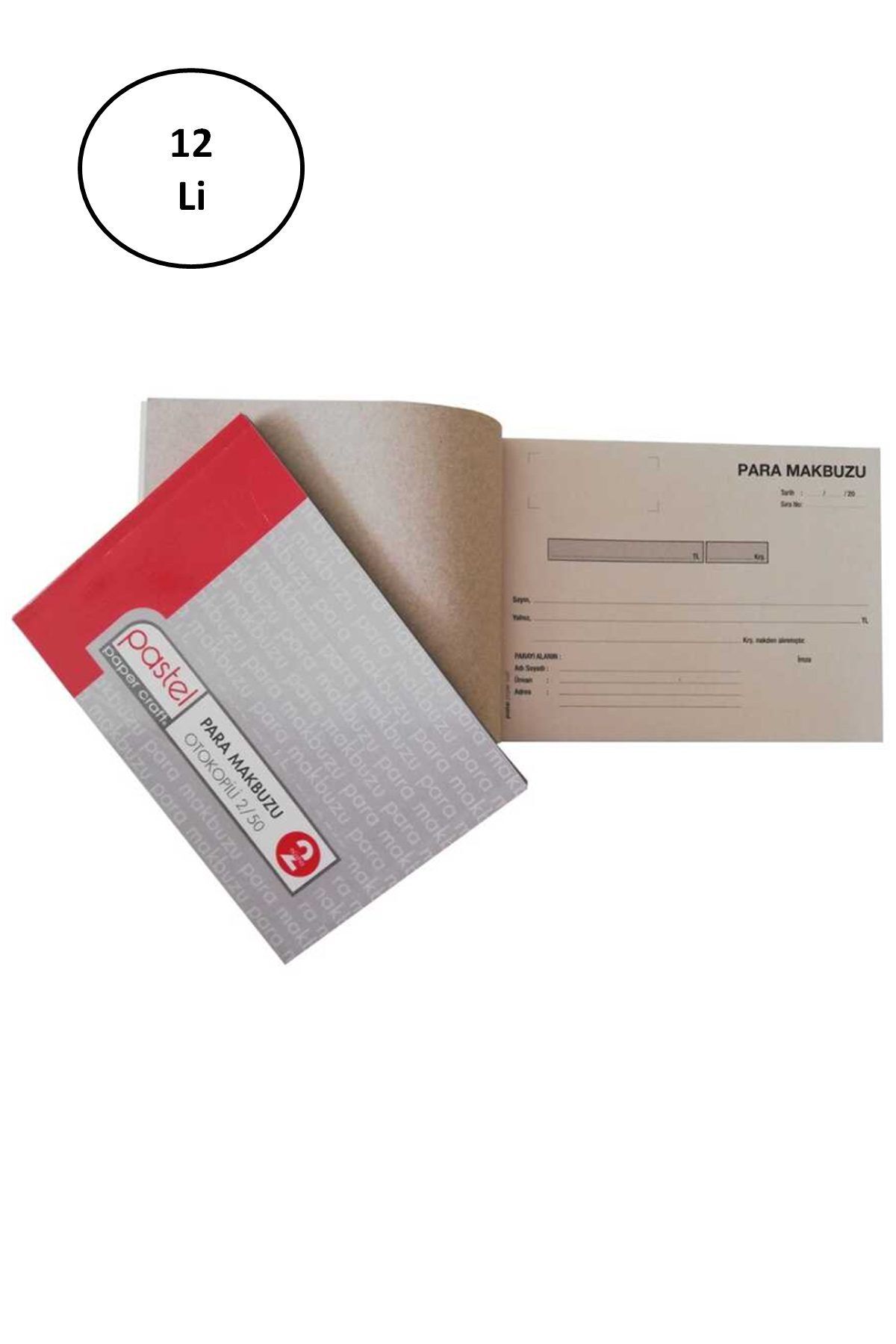 Easy Tedarik Pastel Para Makbuzu A5 Otokopili 2/50 Büyük 12'li