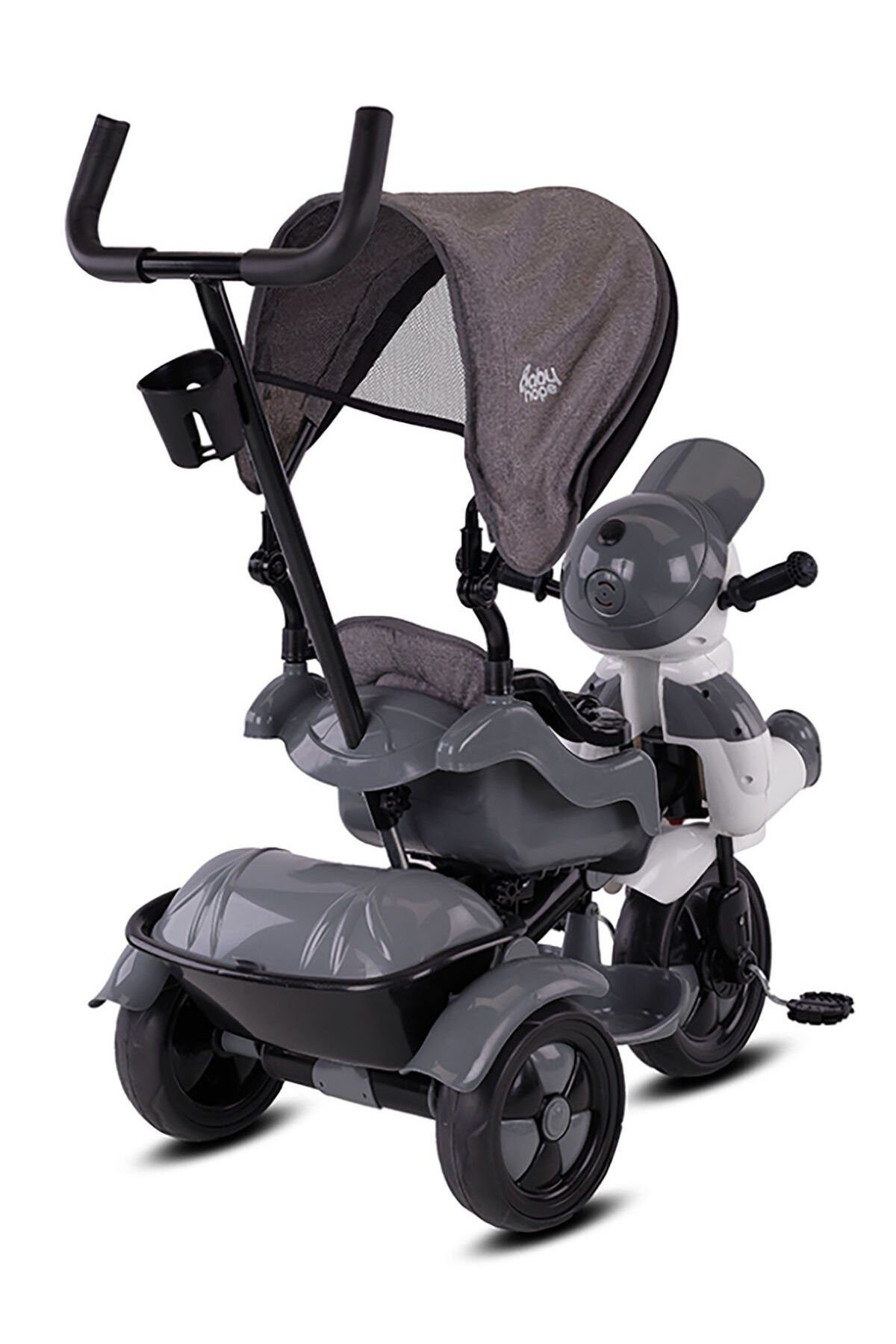 Easy Tedarik Babyhope 125 Yupi Triycle 3 Tekerli Kontrollü Bisiklet (Özel) Gri