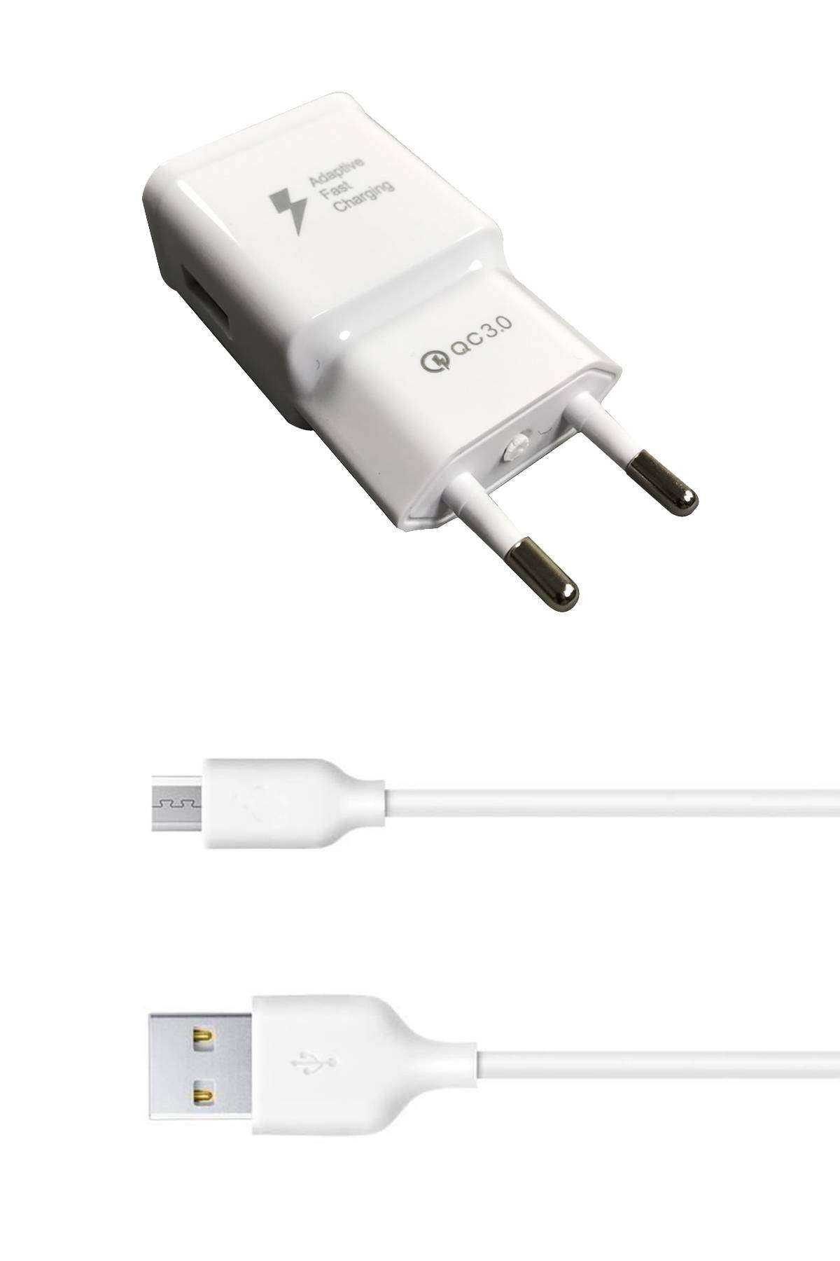 Easy Tedarik Android Mikro Uçlu Hızlı Şarj Aleti 3.1A 1 Metre Kablolu Hızlı Şarj Cihazı