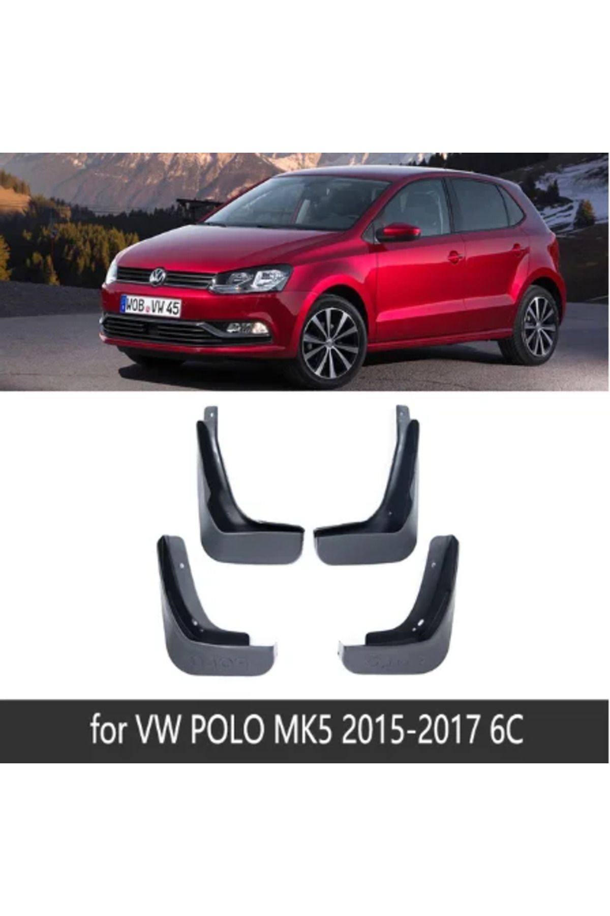 Choice-4 PCS Car MudFlaps for Volkswagen VW Polo 6R 6C 2010~2017 Mudguard Splash Guards Fender Auto Acce... 1