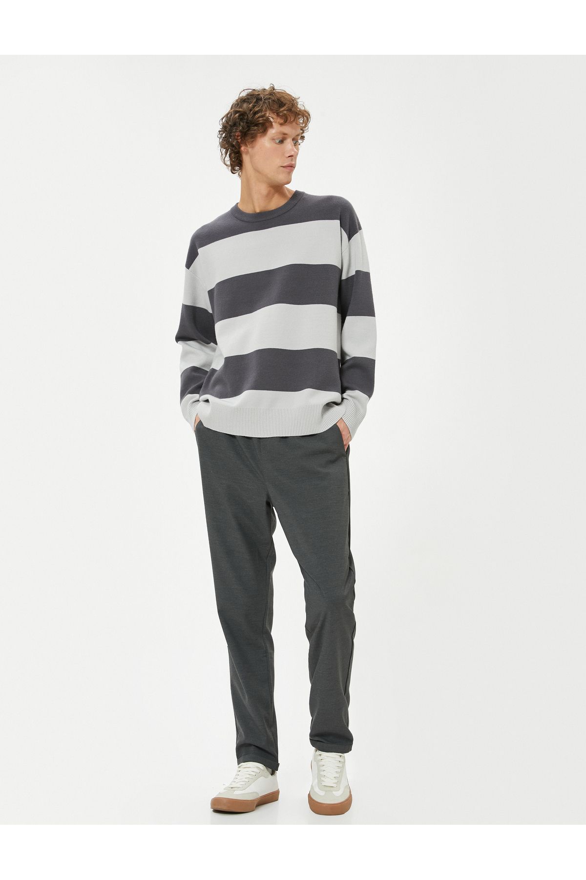 Koton-Crew Neck Long Sleeve Knitwear Sweater 2