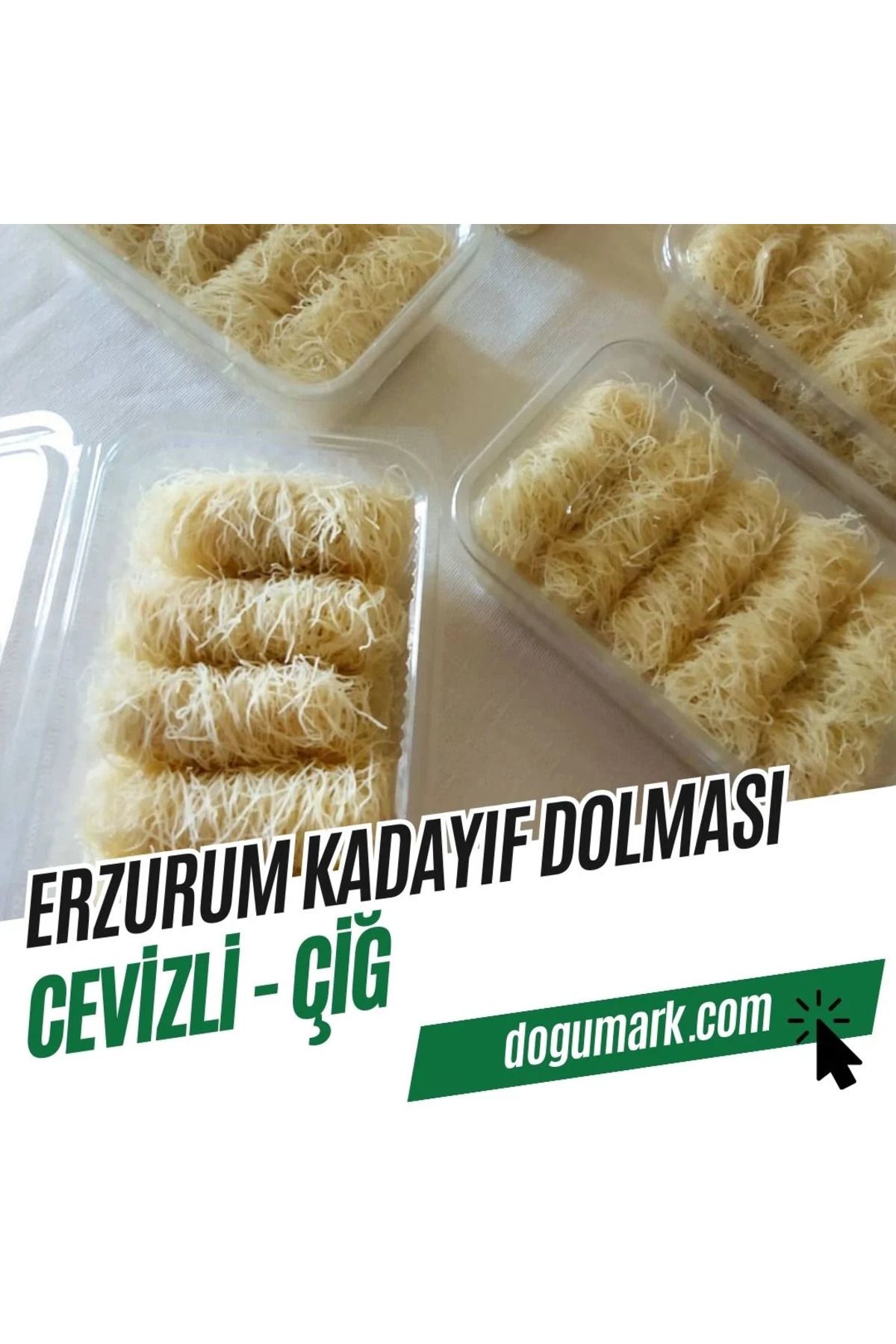 DoğuMark Cevizli Erzurum Kadayıf Dolması – Çiğ (10 Adet)