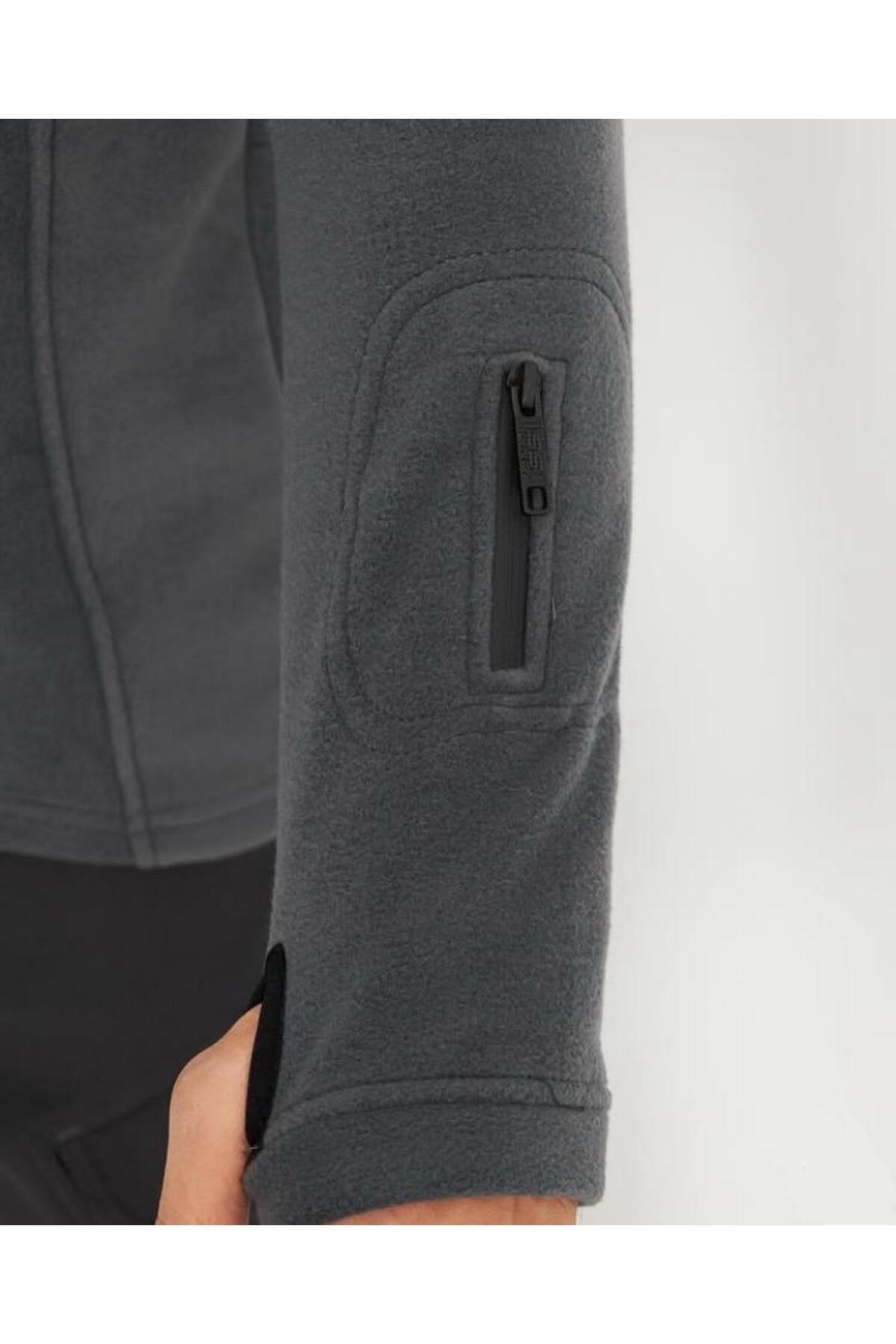 İ S S İ Tactical Polar Ceket — خاکستری TYC459C924149D2E00 — تصویر 5 از 5