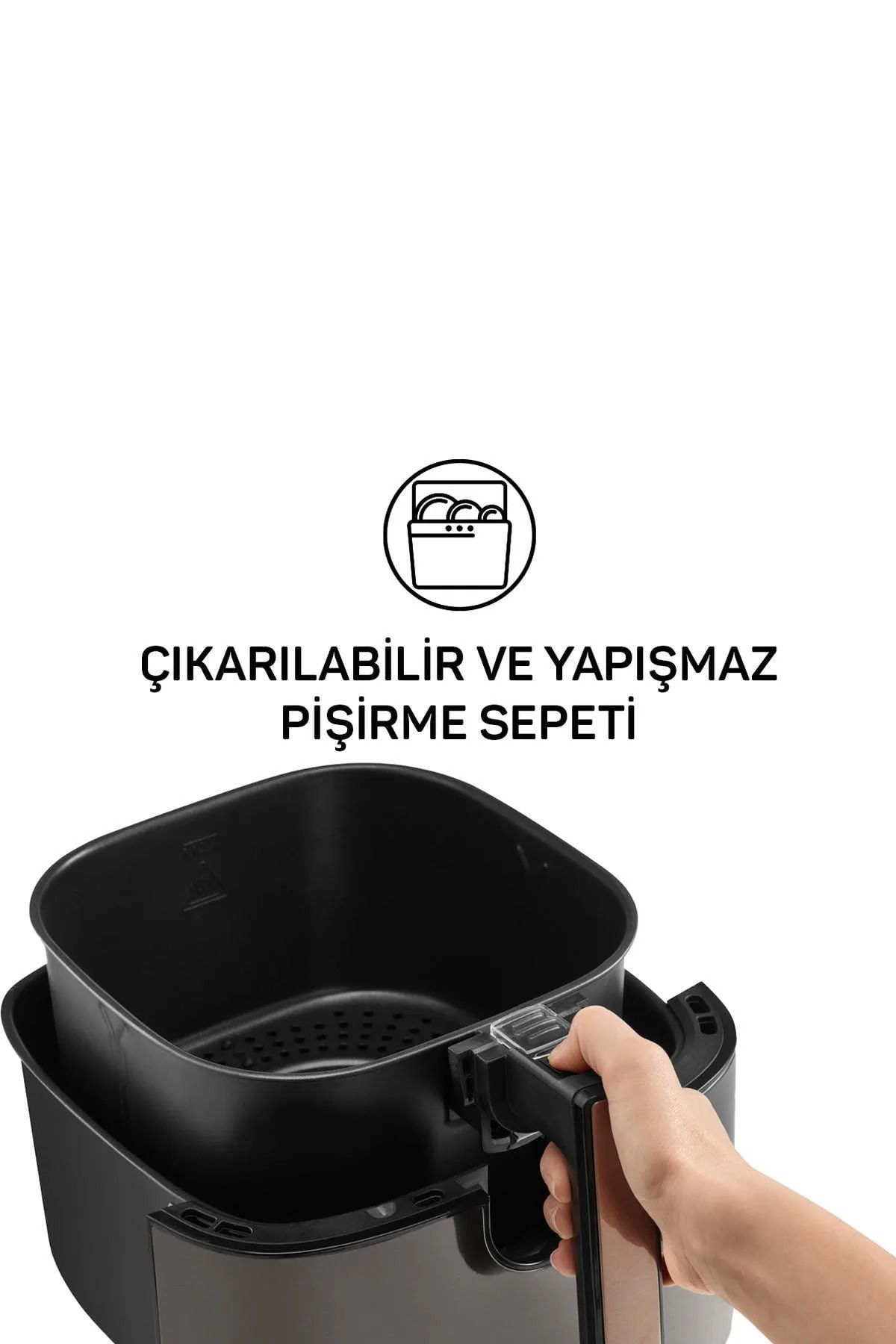 Arzum AR2074-B Airtasty XL Yağsız Fitöz Airfryer, 6 Litre Kapasite, Bakır-4