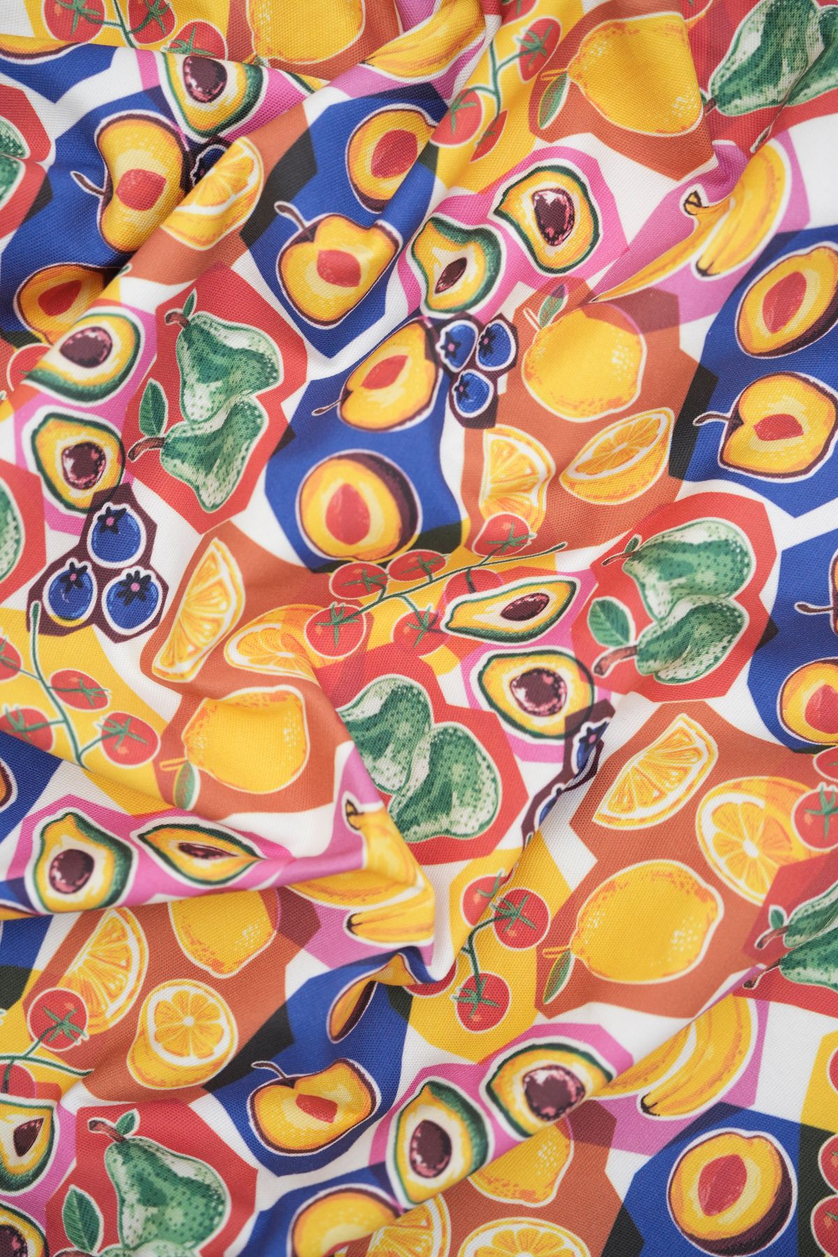 Tuğba Kuğu-Printed Panama Fabric (100% Cotton) |   Dessert Fruits 3