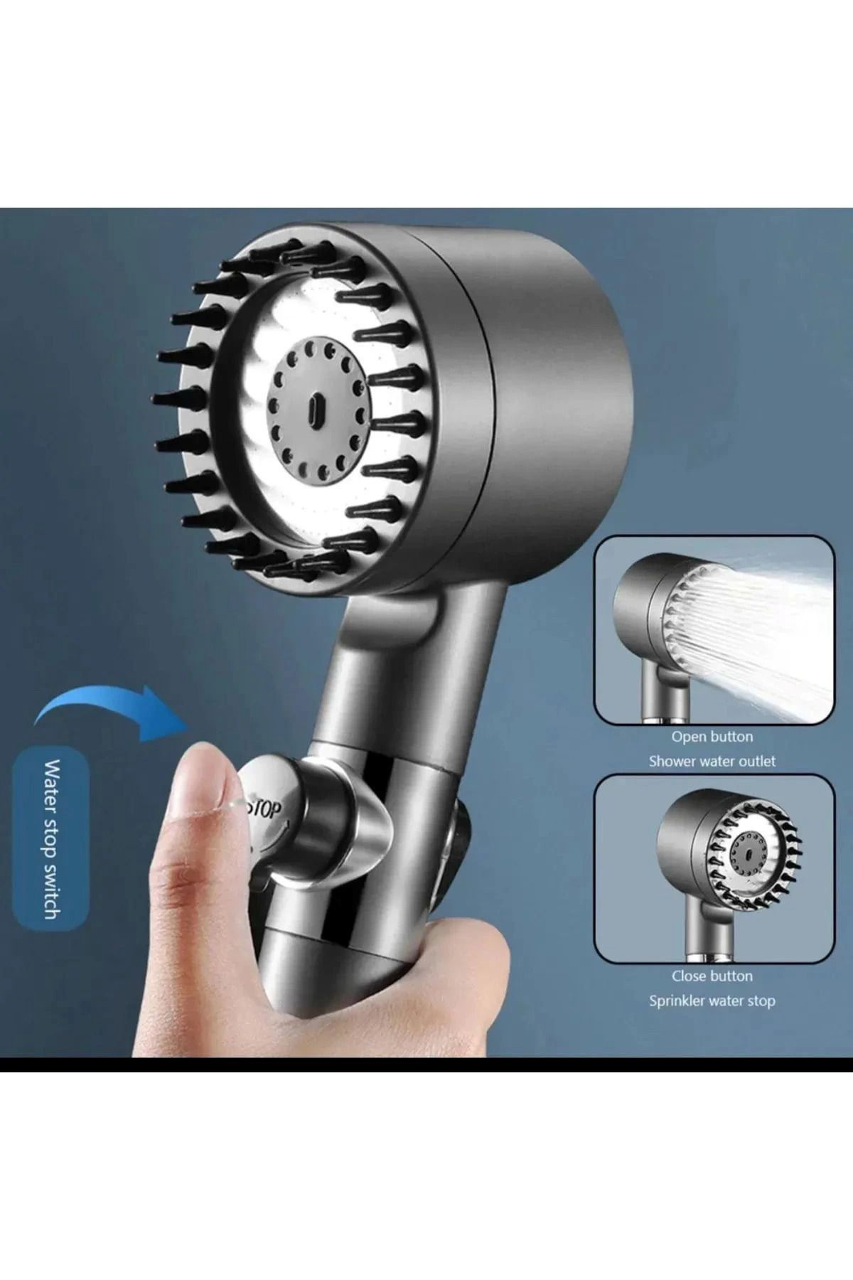 Easy Tedarik Yeni Nesil Masajlı Turbolu Çok Fonksiyonlu Filtreli Duş Başlığı