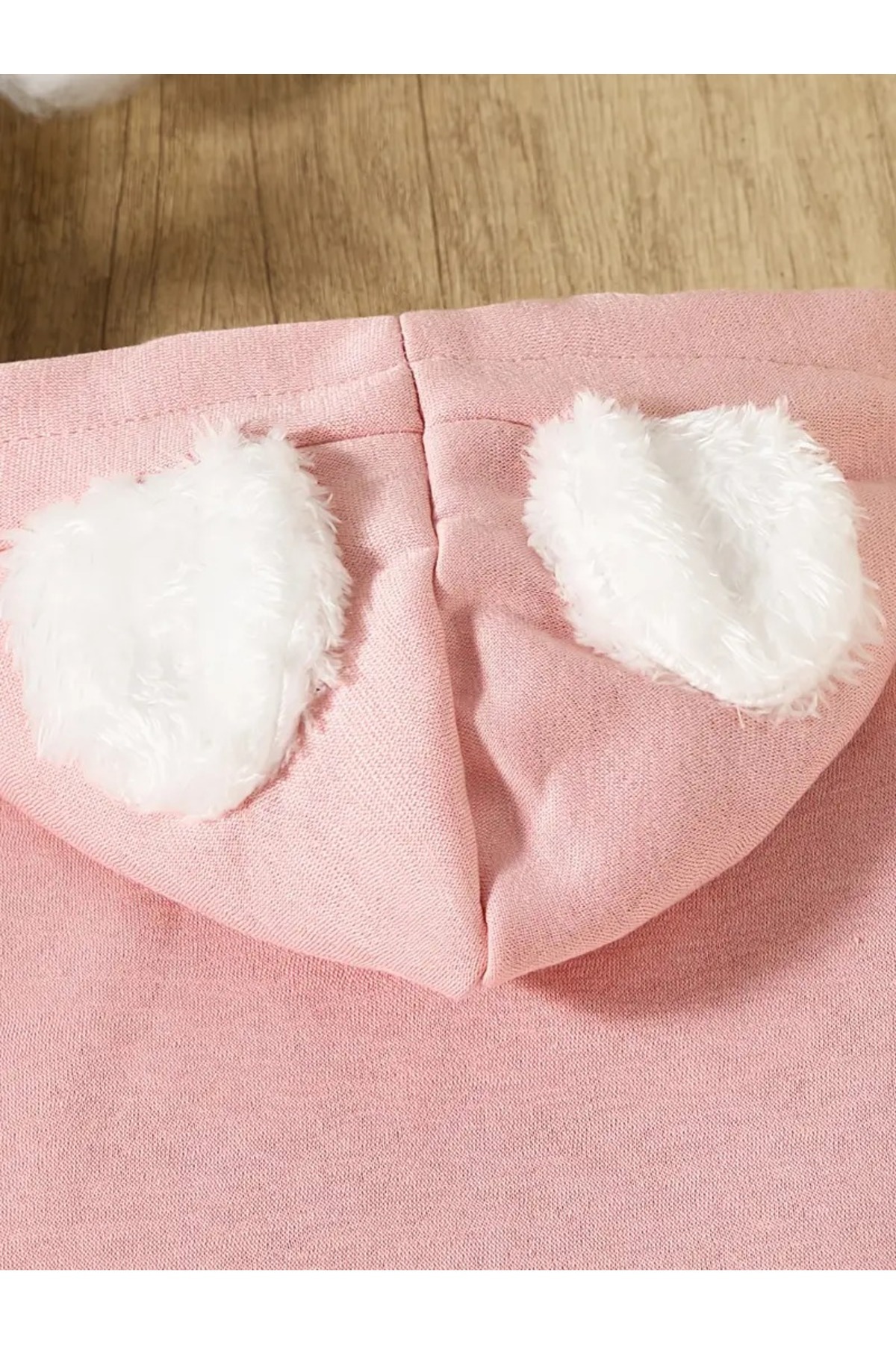 GlassySKY Tavşan Modeli Fermuarlı Kapüşonlu İçi Şardonlu Bebek Tulum fotoğrafı 4 (önizleme)