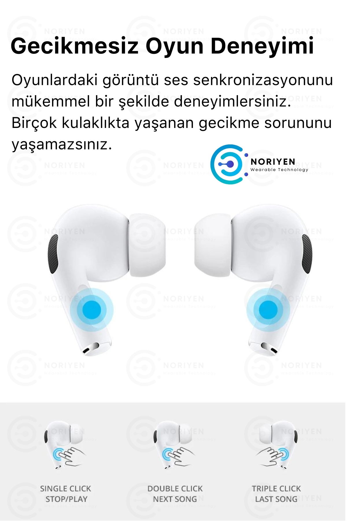 Premium Serisi White 2 Model IOS Android Uyumlu Aktif Gürültü Engelleme Kablosuz Bluetooth Kulaklık