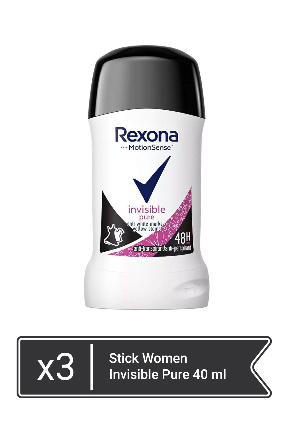 Rexona-Stick Women Invisible Pure 40 ml  x 3 pieces 1