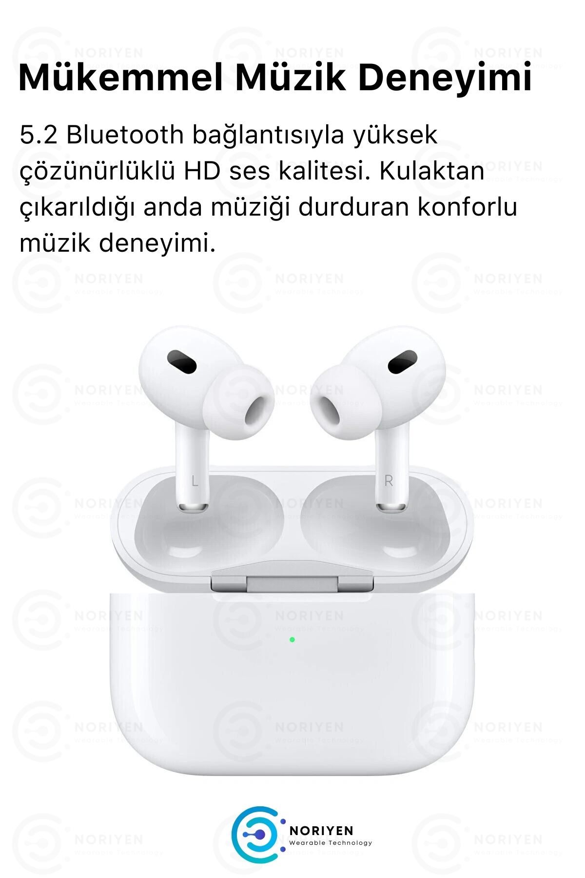 Premium Serisi White 2 Model IOS Android Uyumlu Aktif Gürültü Engelleme Kablosuz Bluetooth Kulaklık