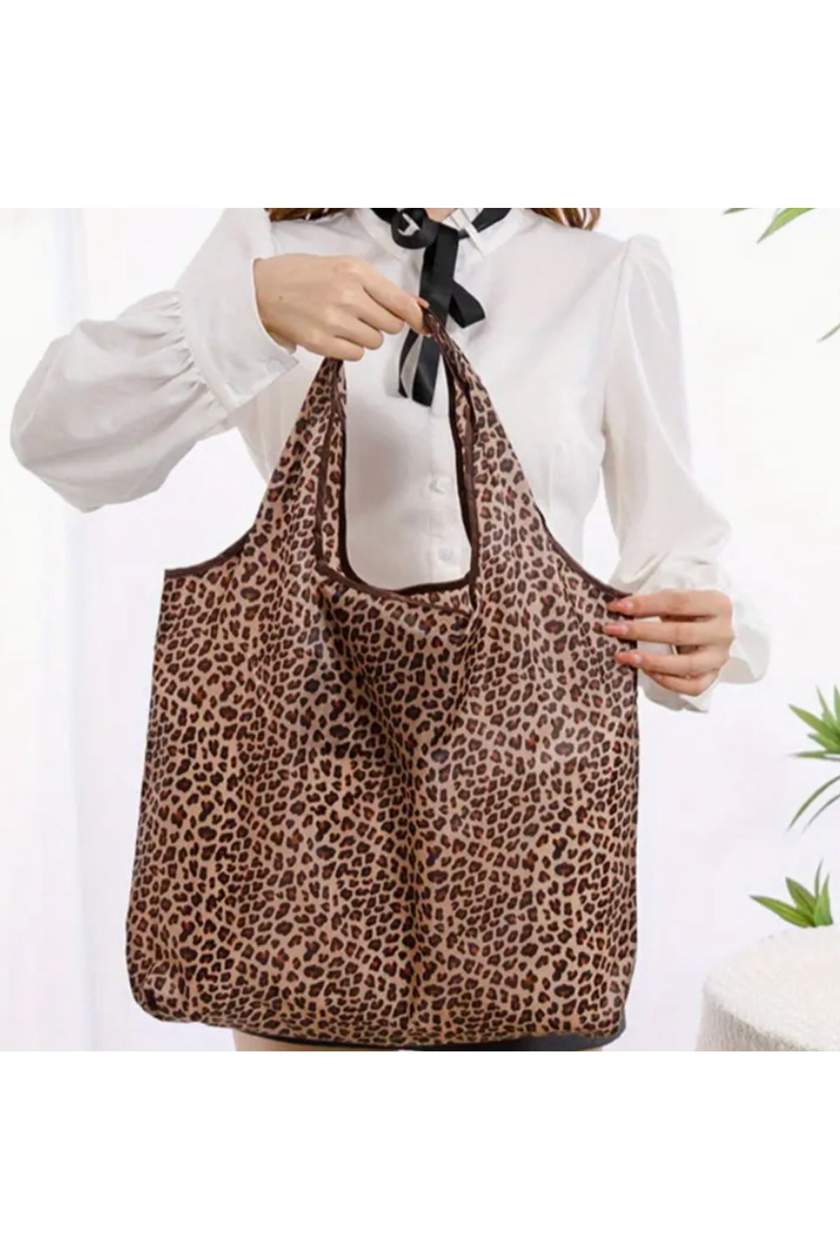 redame Leopar Katlanabilir Polyester Şık Pinterest Tarzı Baddie Y2K