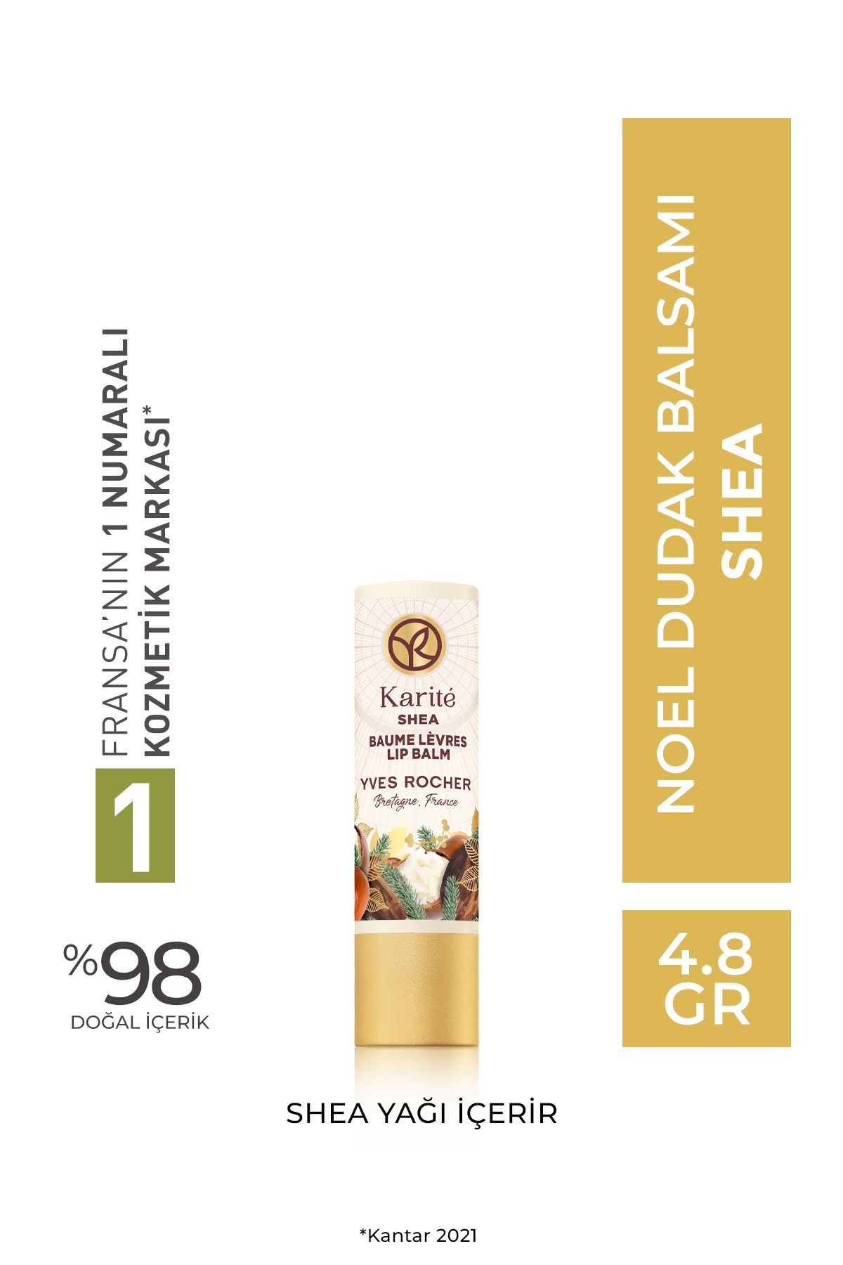 Yves Rocher Shea ve Kestane Sütü Dudak Balsamı-4.8gr-93320