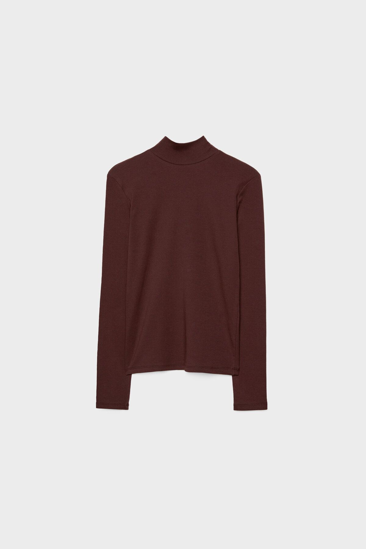 Stradivarius-Stand Collar T-Shirt 5