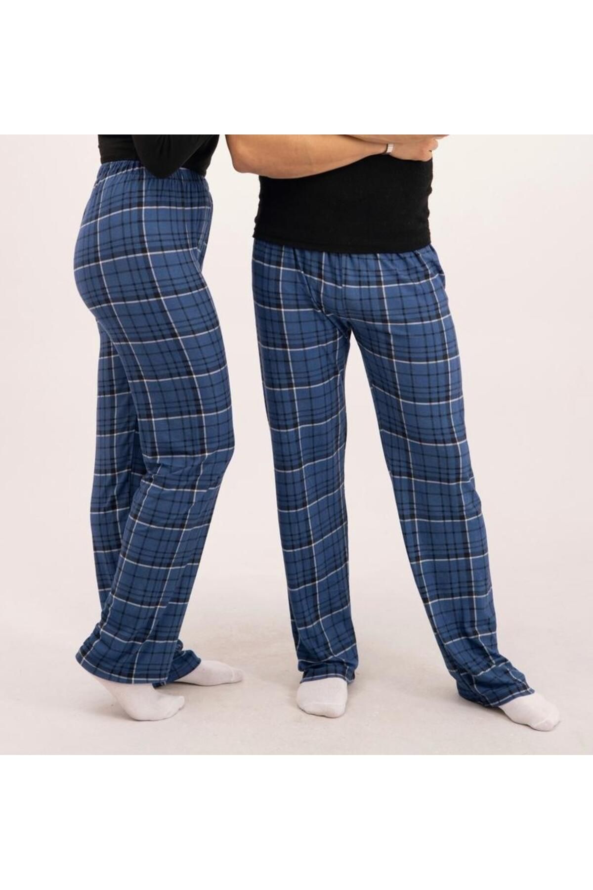 Ekose Kareli Yılbaşı Pijama Altı  Uisex Micro Pamuk