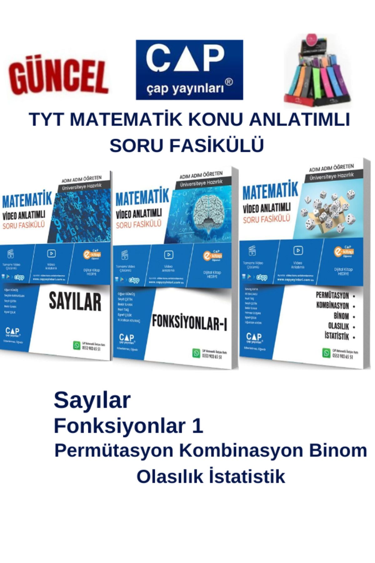 Ens Yayıncılık Çap Tyt Matematik Sayılar-Fonksiyonlar 1-Permütasyon-Konu Anlatımlı Soru Fasikül+Kalemlik