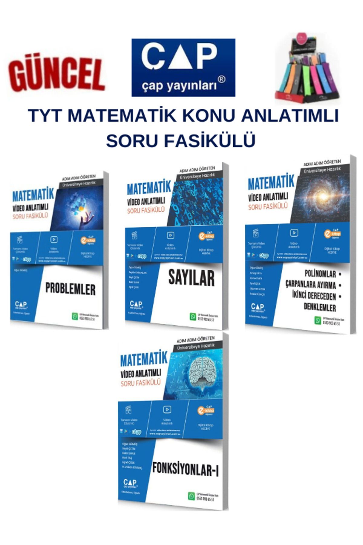 Ens Yayıncılık Çap Tyt Mat. Problem-Sayılar-Polinom-Fonksiyonlar 1 Konu Anlatımlı Soru Fasikül+Kalemlik