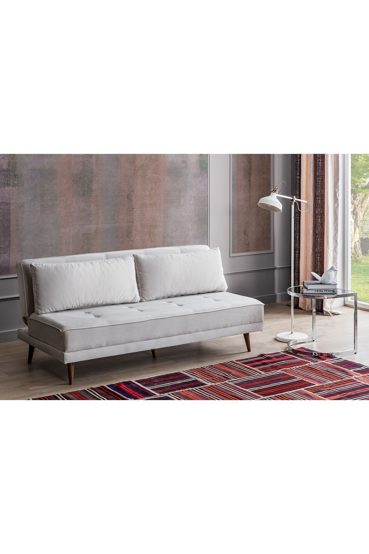 Elance Home RETRO KOLSUZ YATAKLI KANEPE KREM