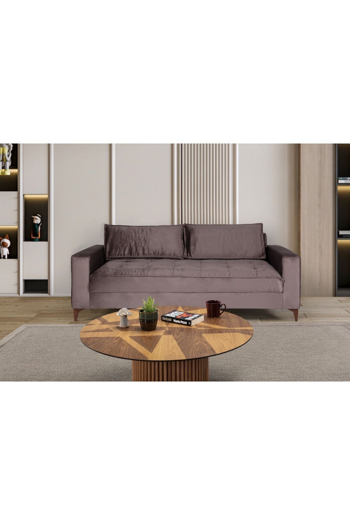 Elance Home COSMO ÜÇLÜ KOLTUK KAHVE