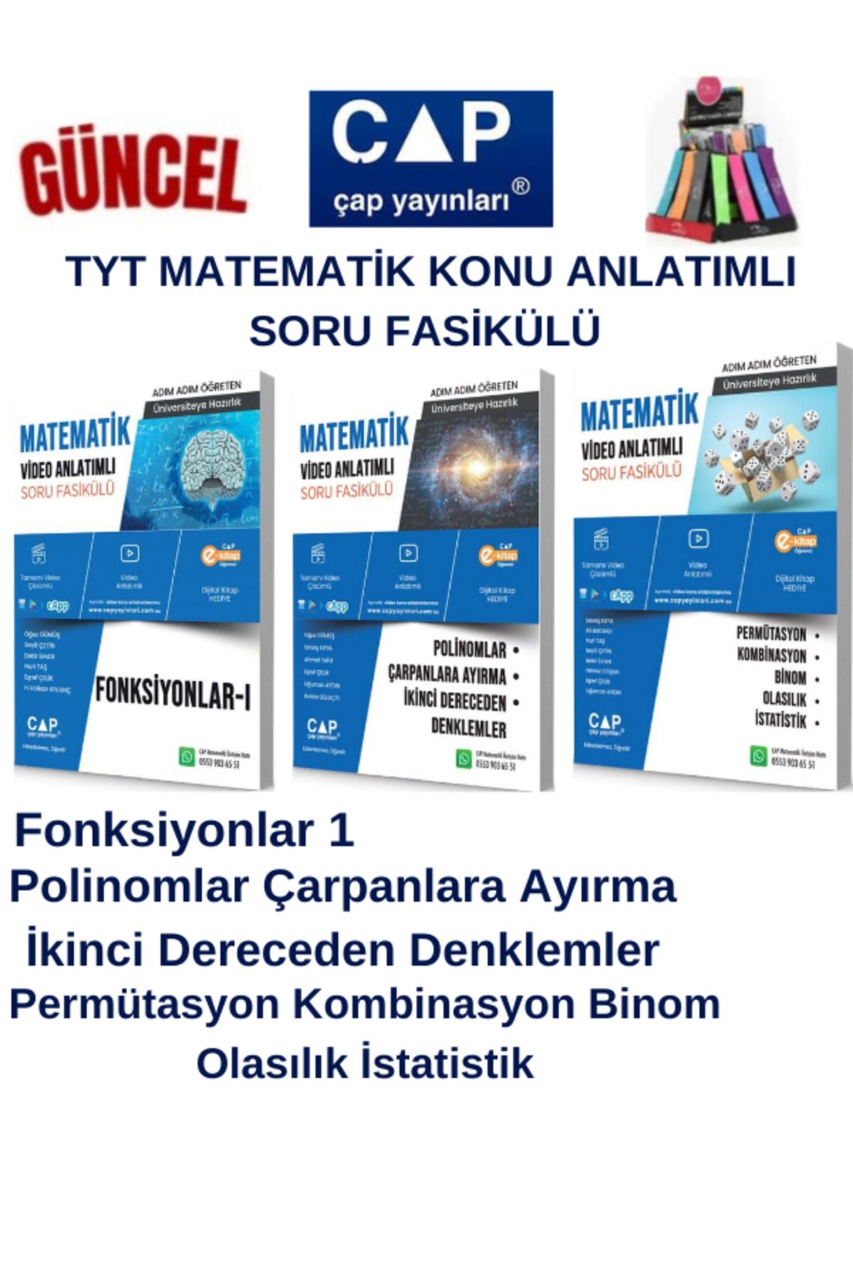 Ens Yayıncılık Çap Tyt Matematik Polinom-Fonksiyon 1-Permütasyon Konu Anlatımlı Soru Fasikül+Kalemlik