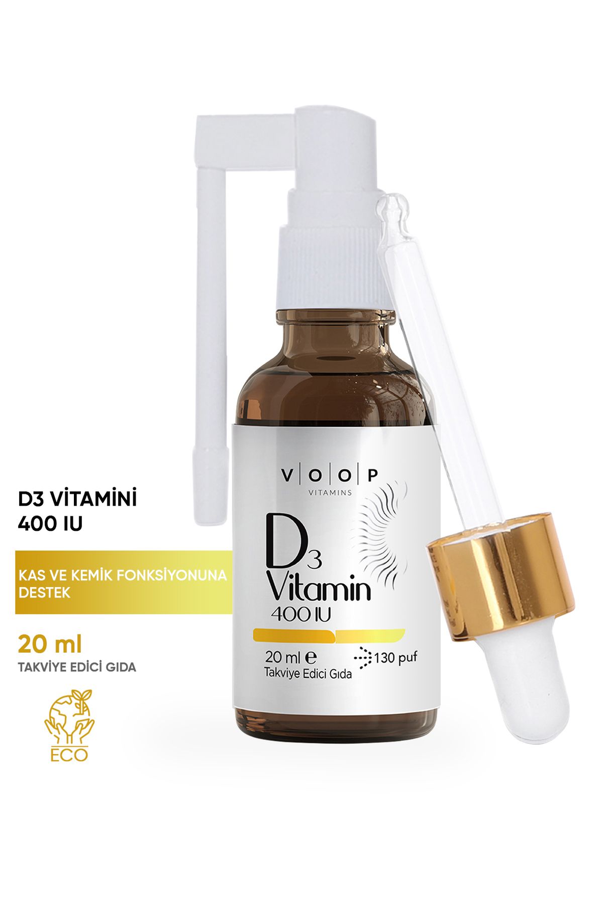 VOOP Vitamin D3 400 Iu Sprey-damla 20 ml