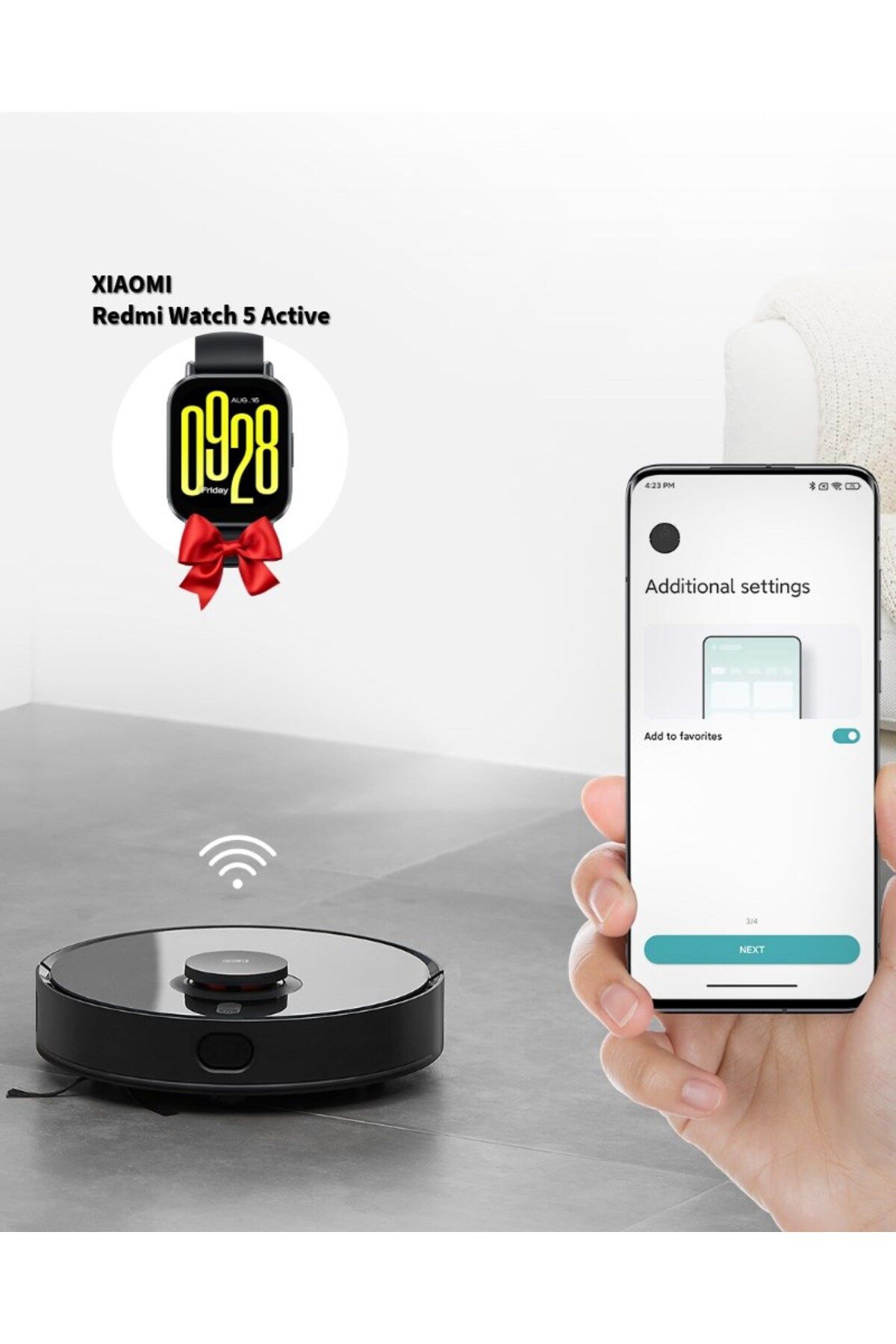 Xiaomi Lds Lazer Navigasyon Sistemi Akıllı Robot Süpürge Vacuum S10t 8000pa+xiaomi Redmi Watch5