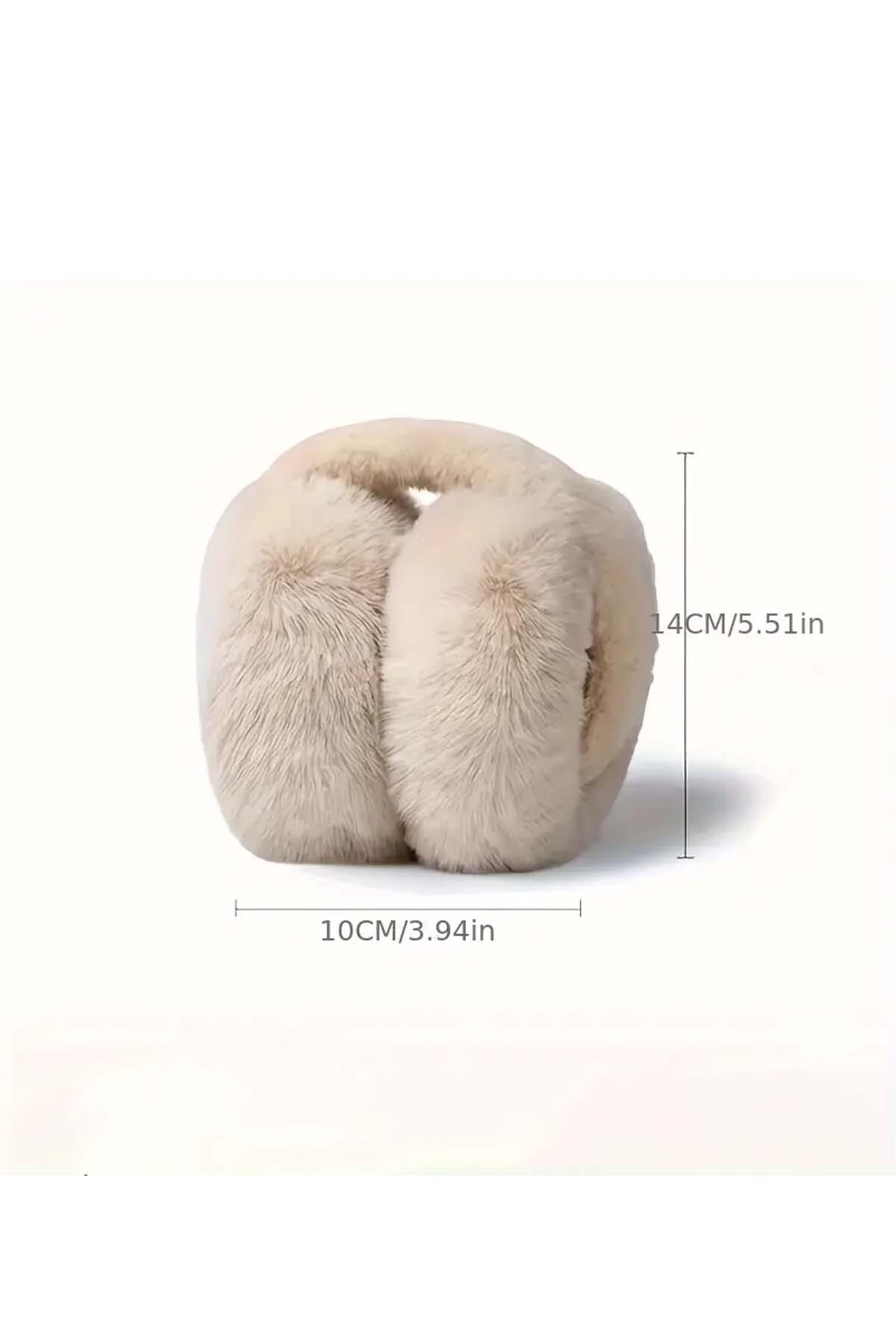 MYZİ STORE PELUŞ KATLANABİLİR KULAKLIK SOĞUKTAN KORUYUCU SOFT PELUŞ KIŞLIK KULAKLIK görsel 5