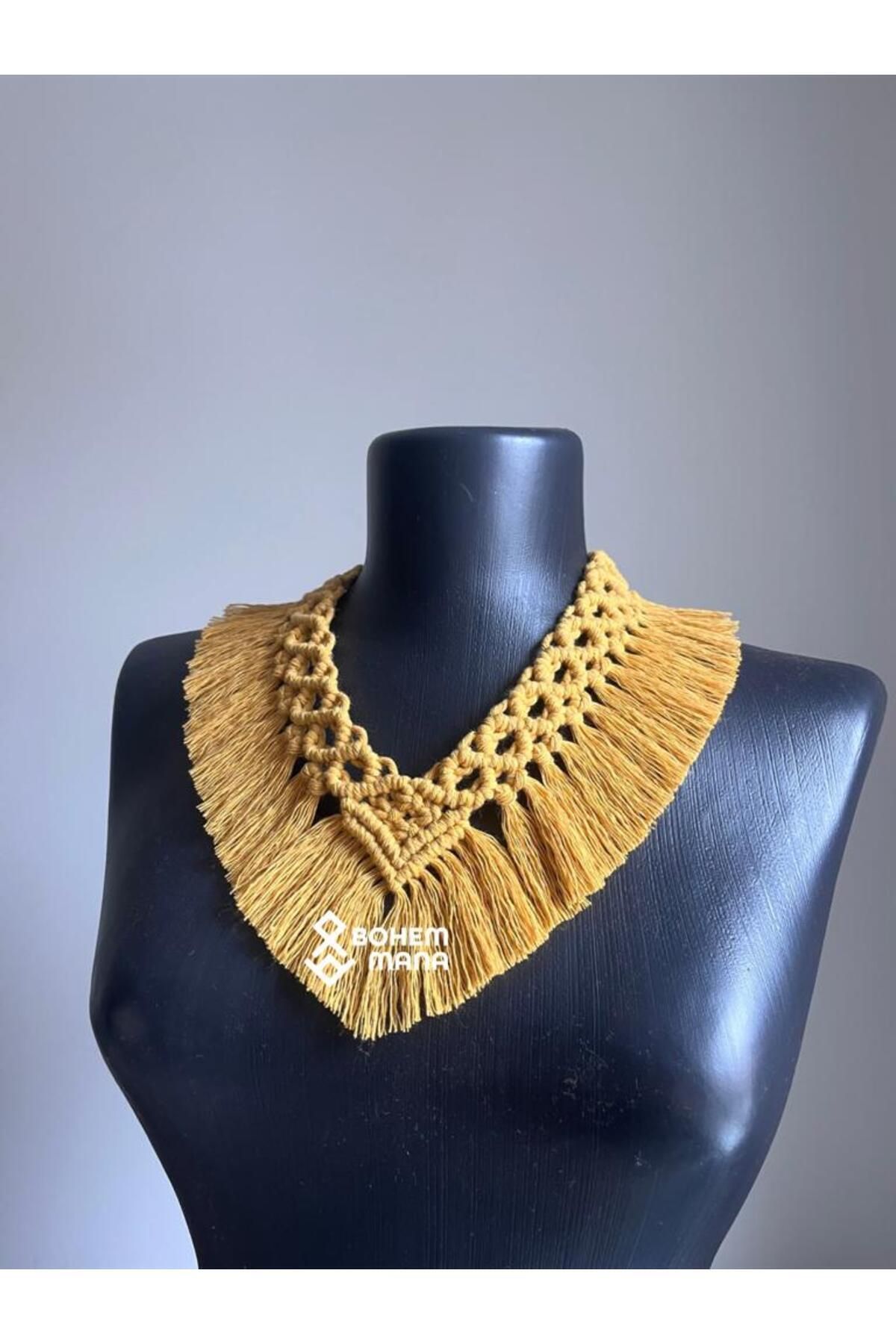 bohemmana-Special Design Macrame Collar Necklace, Choker Necklace "duru 3