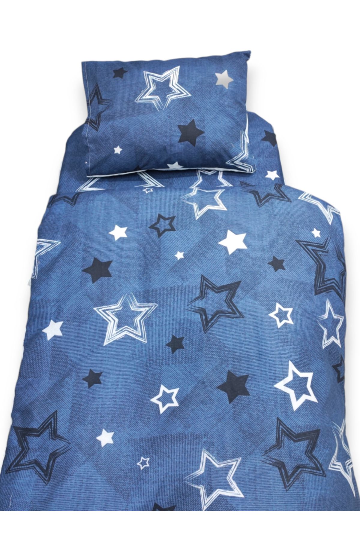 Bebek Özel-70X110 Cotton Pillow Sheet - Navy Blue Starry, for Crib Parker 2