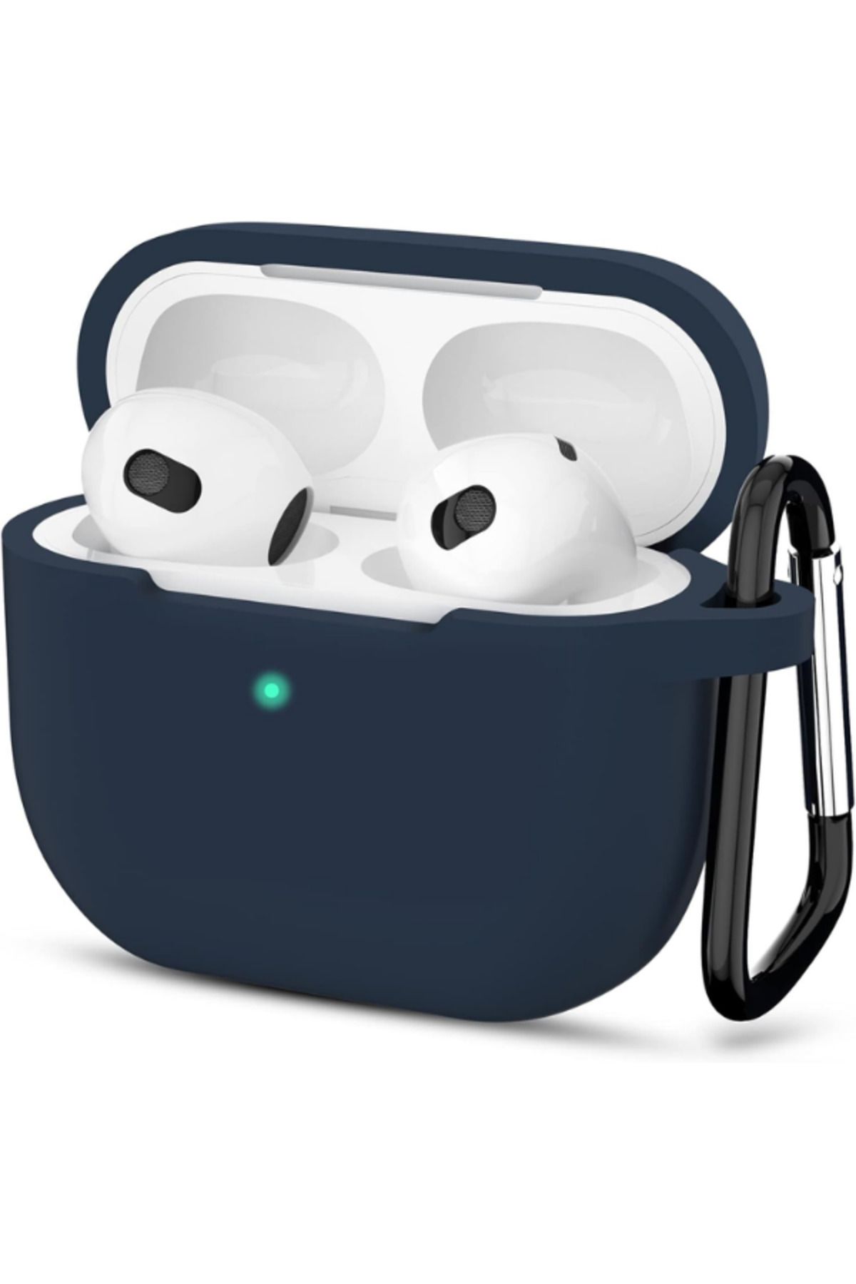 كفك برايفسي-حافظة Airpods الجيل الثالث من السيليكون باللون الأزرق الداكن 1