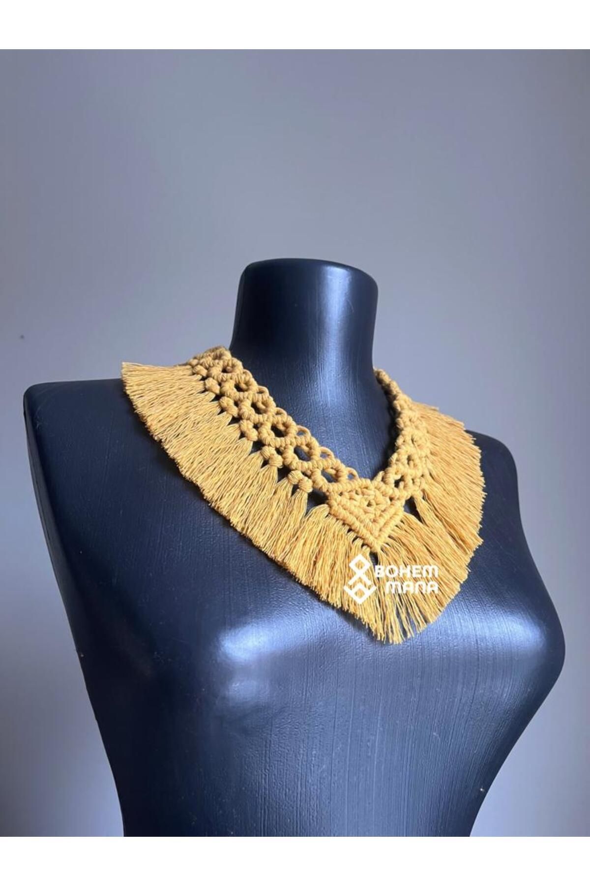 bohemmana-Special Design Macrame Collar Necklace, Choker Necklace "duru 4