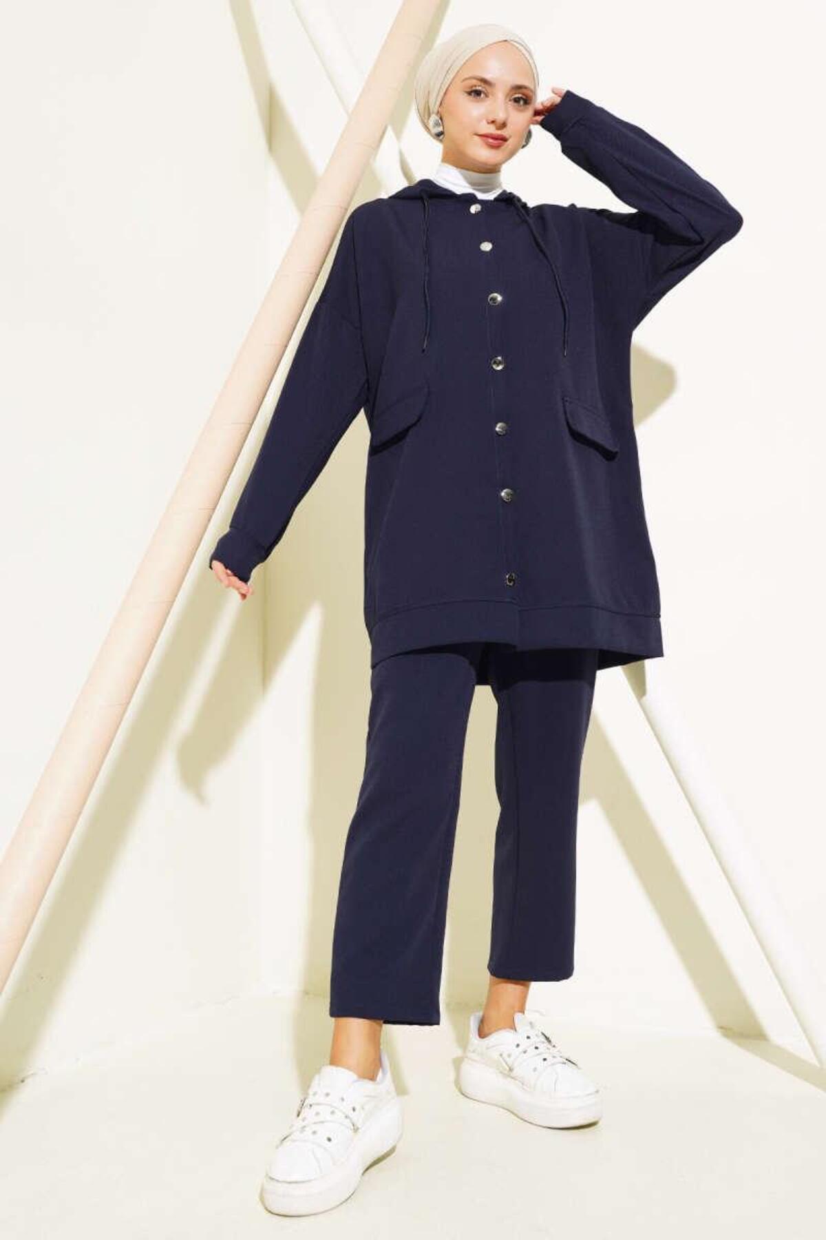 YILMAZBARMAZ kadın çıt çıt kapamalı eşofman takımı