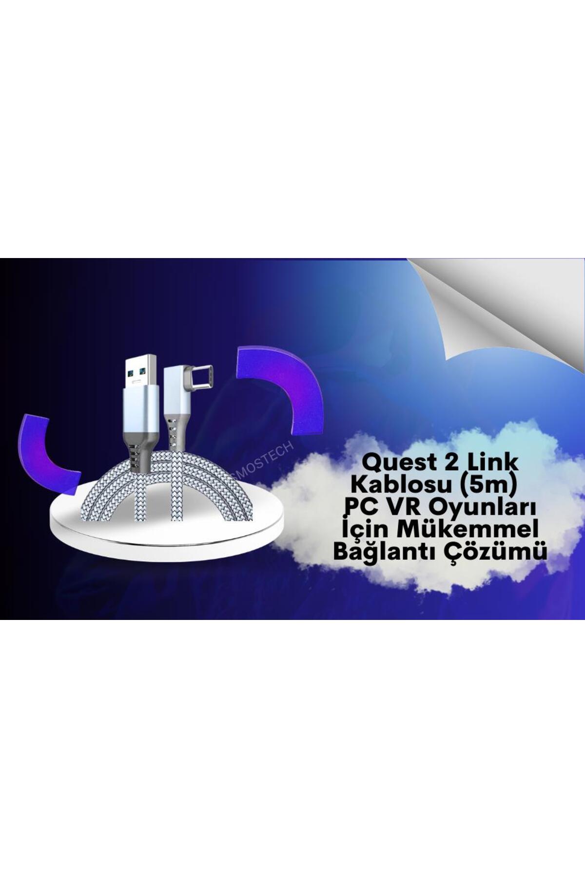 cosmostech Meta Quest 2 Için Uyumlu Link Kablosu 1/2 Uyumlu Usb