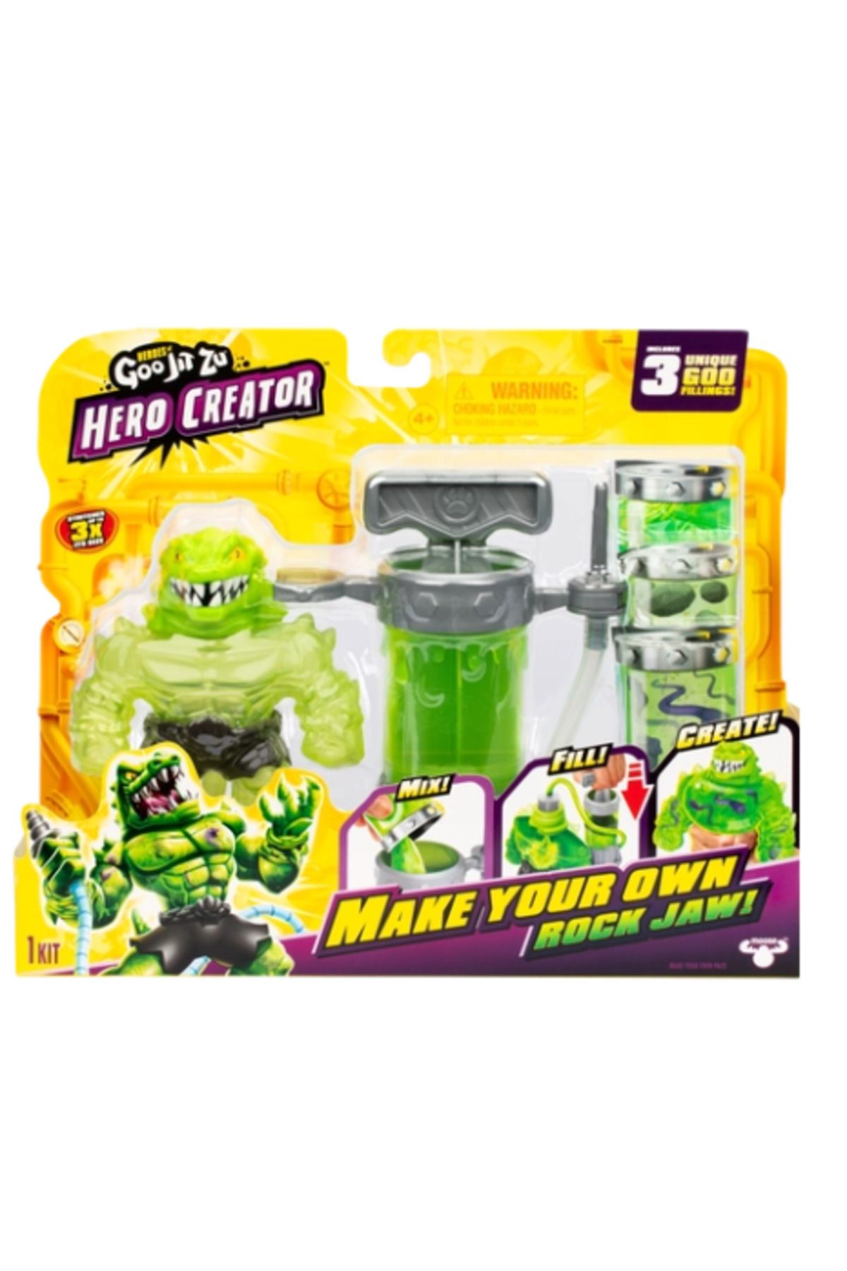 GOO JIT ZU-Hero Creator | Create Your Own Rock Jaw | Action Figure For Kids | Fun Play Set 3