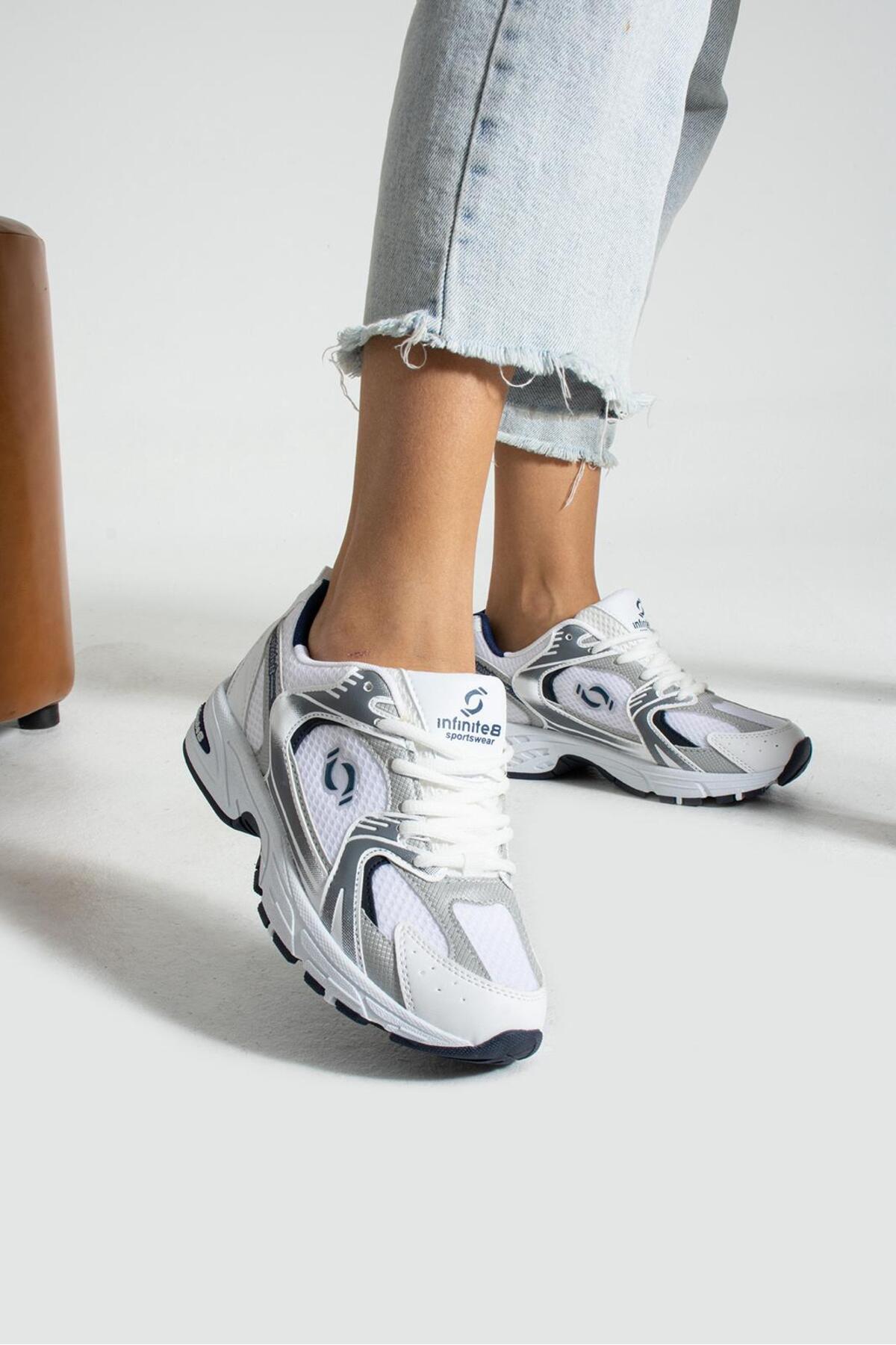 infinite8  Unisex Triko Sneaker Spor Ayakkabı – Hafif Taban, Günlük & Yürüyüş Modeli - SK01 - Görsel 3