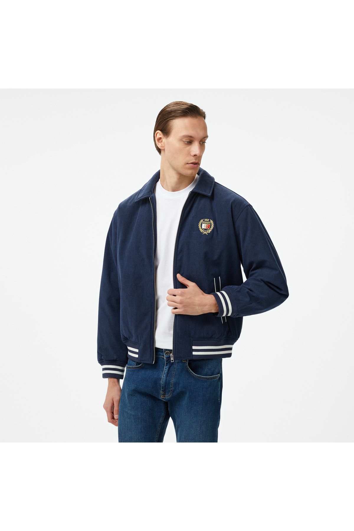 کت آبی مردانه ژاکت تامی جین بند ناف Tommy Hilfiger