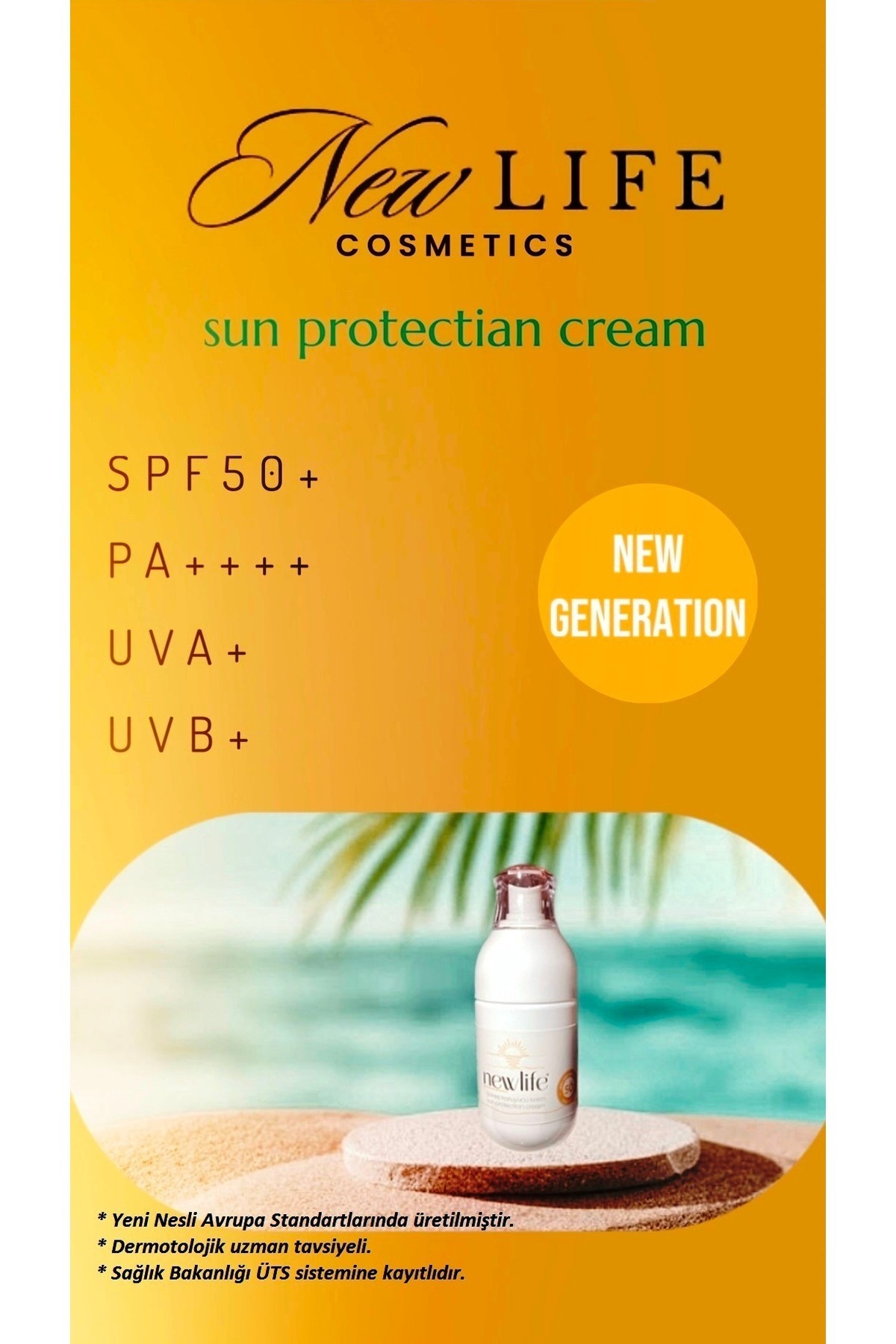 Yüz Güneş Koruyucu Krem Besleyici Yaz ve Kış Spf 50 (YENİ NESİL) - 100ml - New Generatıon — NLGK001 — تصویر 4 از 9