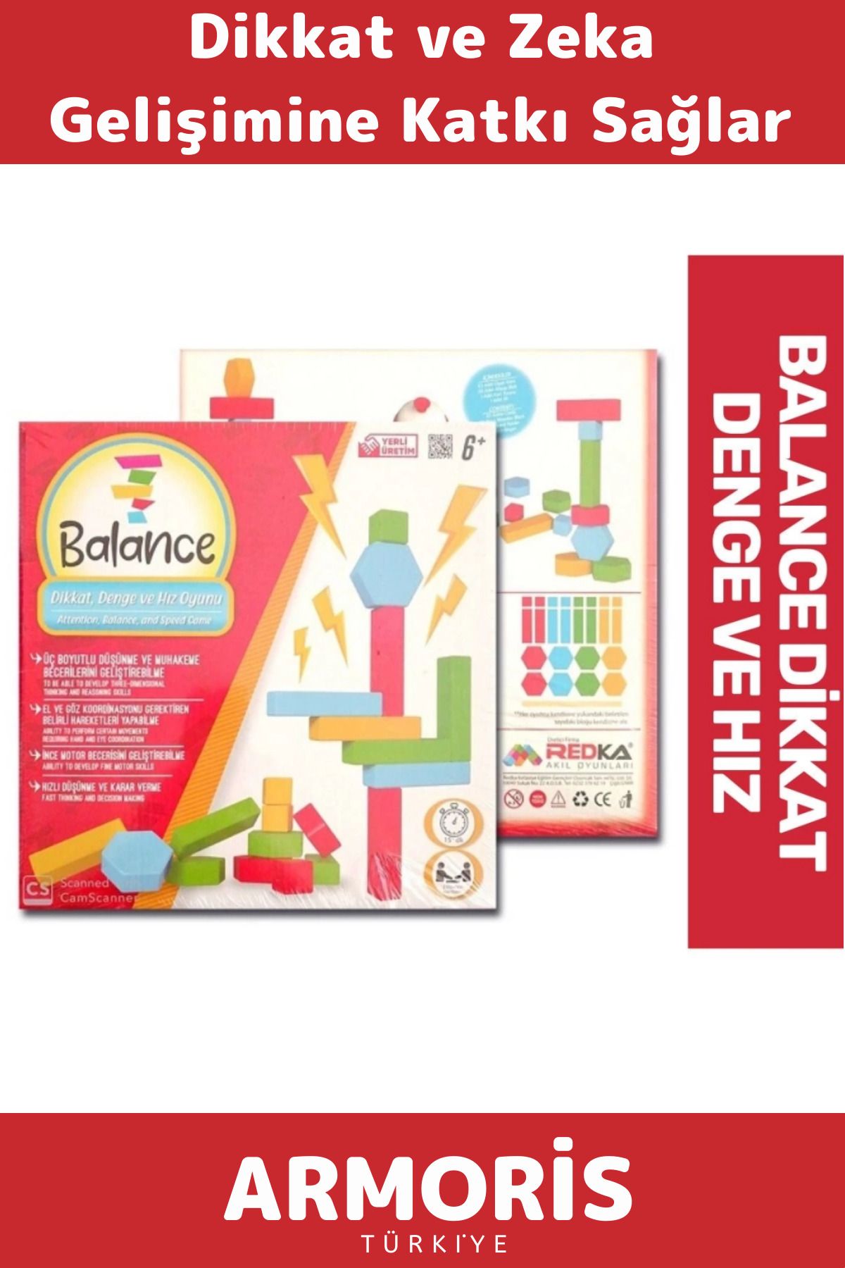 Armoris-New Generation Fun 115 Piece Game Stone Card Set with Bell Holder Balance Attention Balance Speed ​​Game 1