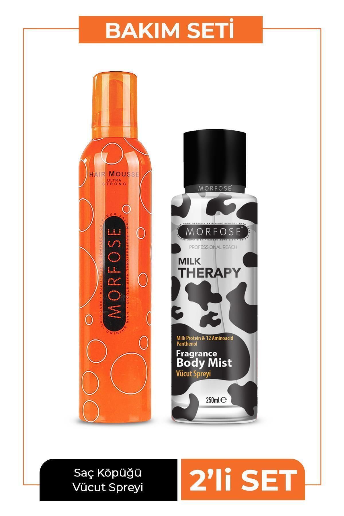 Morfose Milk Therapy Vücut Spreyi 250 ml+Ultra Strong Saç Köpüğü 350 ml