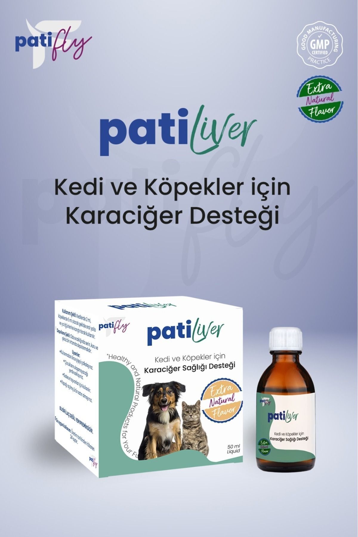 PATİ FLY Patifly Liver Kedi Ve Köpekler İçin Karaciğer Desteği Liqit 50 ml