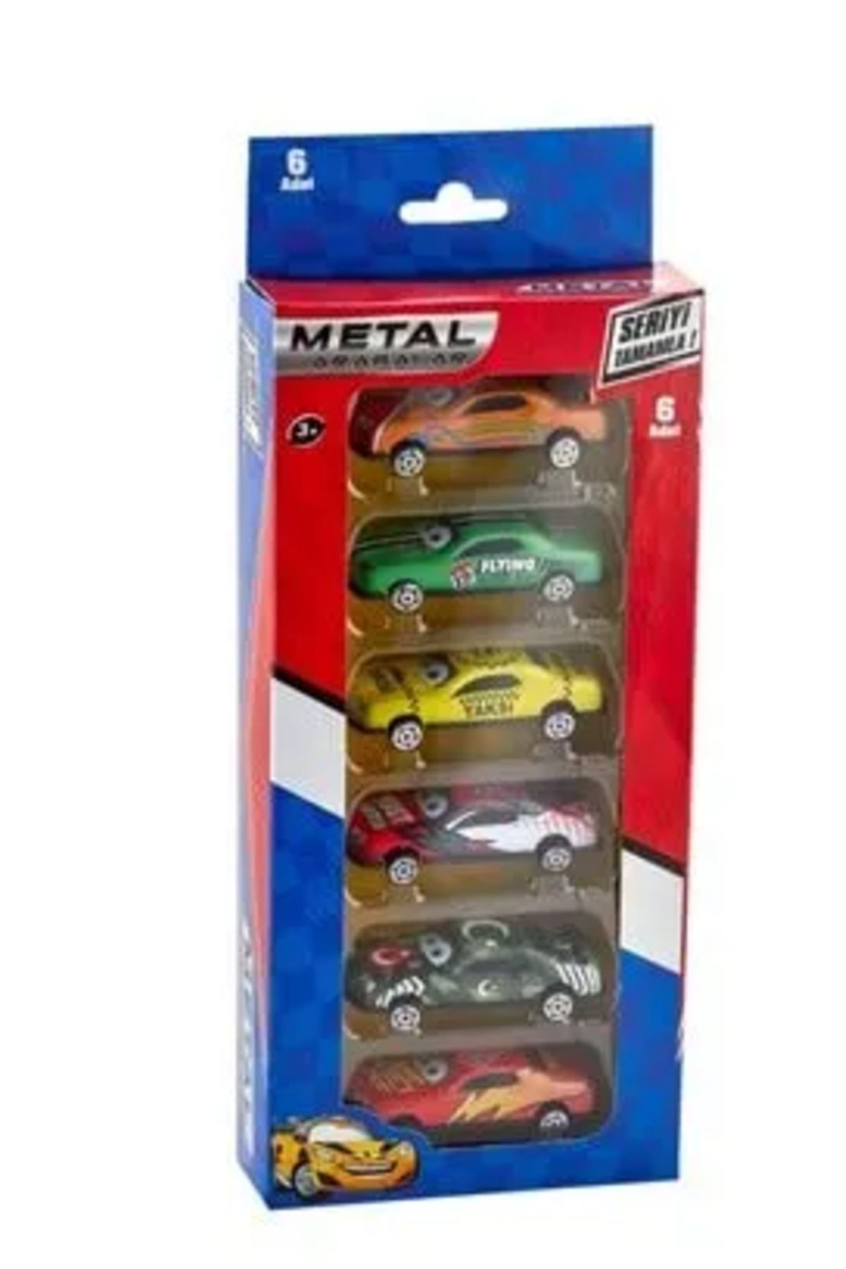 Yumurcak Oyuncak PFK Kartela Metal 6lı Araba Cars