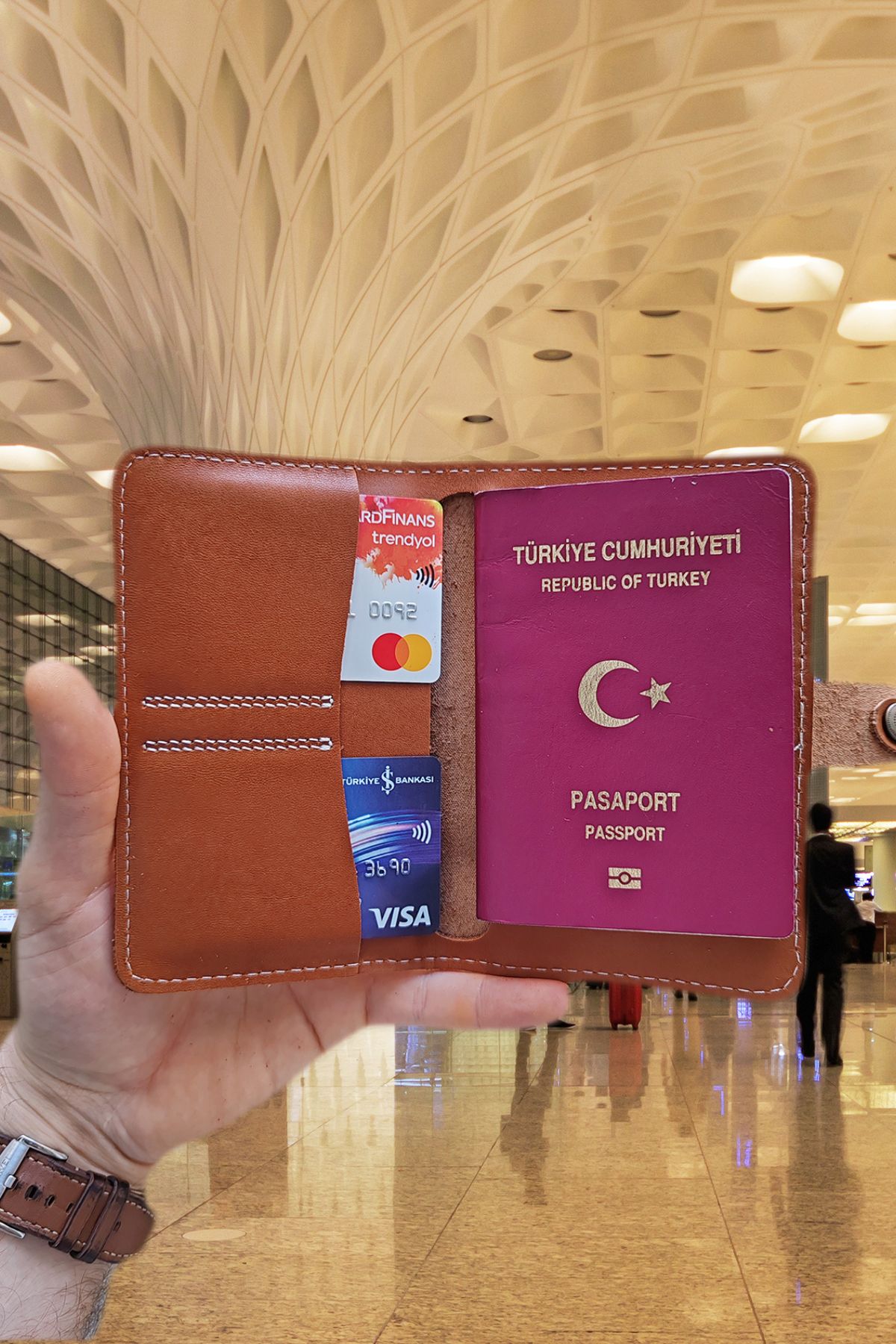 کیف پول مردانه و زنانه ISIM را می توان نوشت ESTHER GENUINE چرمی AMERICAL DESIGN WALET CASE PASSPORT یونیسکس Vardo