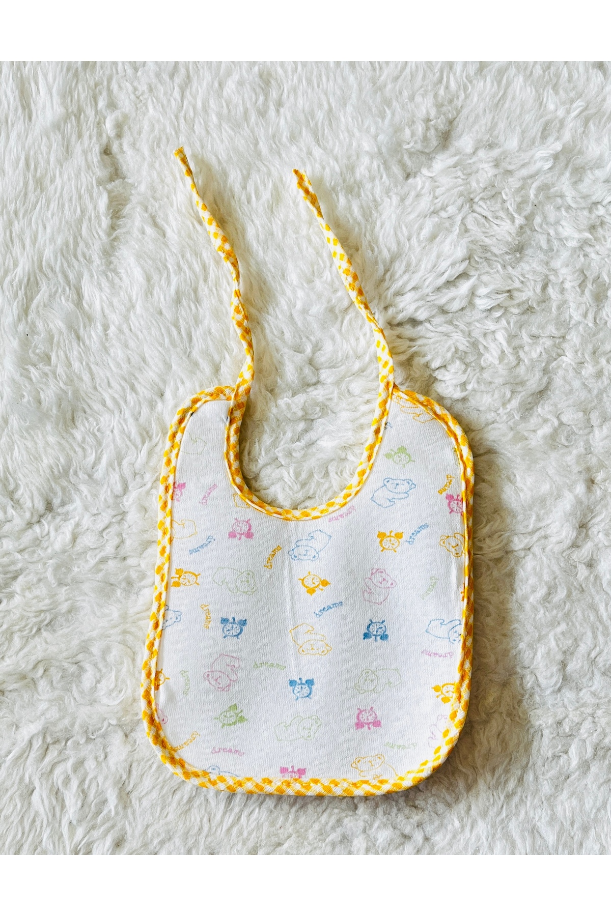 anne dokunuşu gibi KUZUM BEBE Sıvı geçirmez (8 ADET) Bağcıklı Kız Bebek Desenli Bebek Mama Önlüğü fotoğrafı 6 (önizleme)